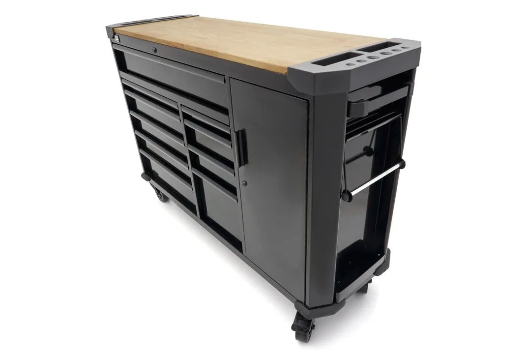 Εργαλειοφόρος Τροχήλατος Επαγγελματικός Με 10 Συρτάρια Με Πάγκο Εργασίας 147cm Με Ξύλινη Επιφάνεια HBM Ολλανδία