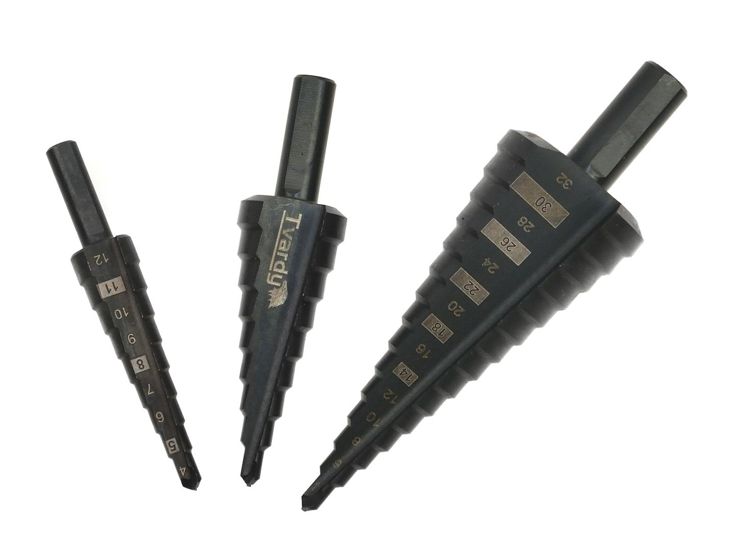Σετ Κωνικά Τρυπάνια Βαθμιδωτά HSS M2 4-12/4-20/4-32mm Για Μέταλλο Και Πλαστικό 3Τμχ TVARDY