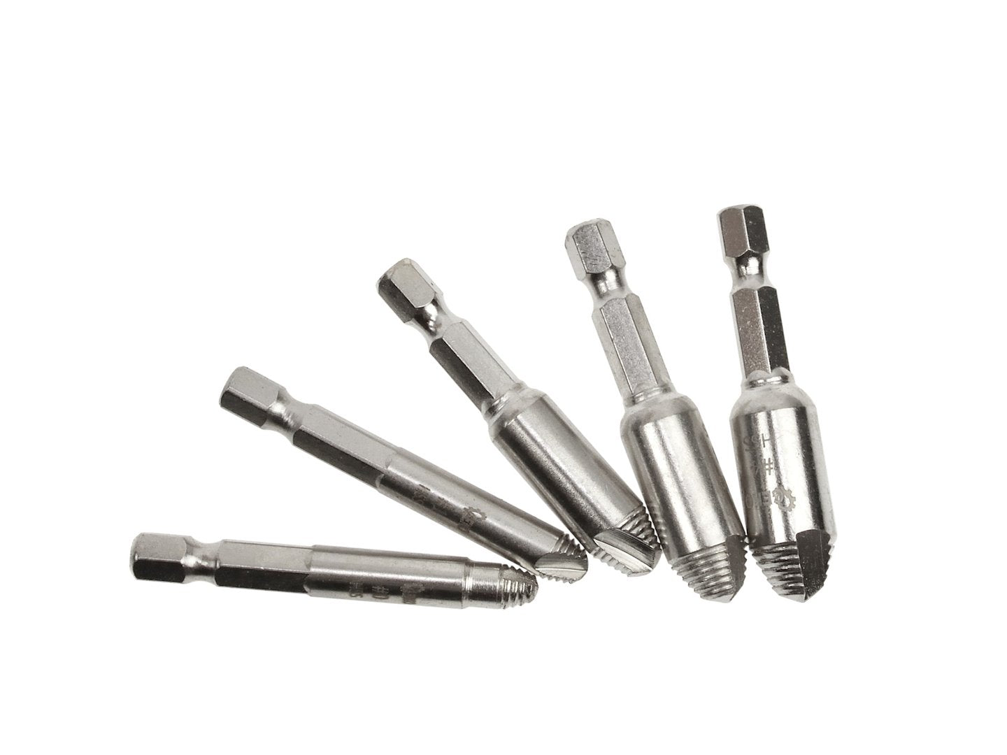 Σετ Εξολκείς HSS 4341 Με Υποδοχή HEX 1/4" Για Φθαρμένες Κατεστραμμένες ή Σπασμένες Βίδες 5Τμχ GEKO