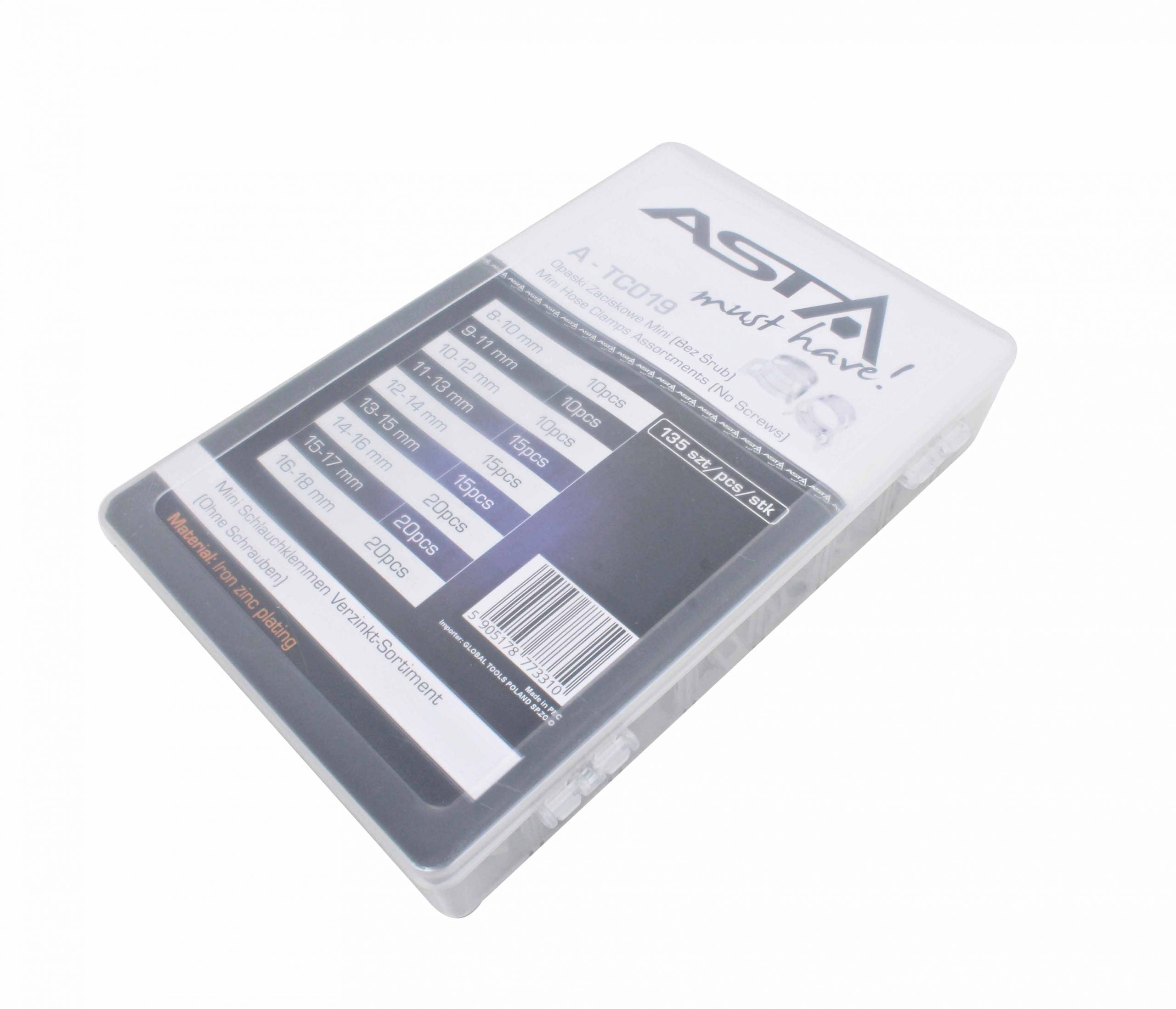 Σετ Σφιγκτήρες Με Ελατήριο 135 Τεμάχια