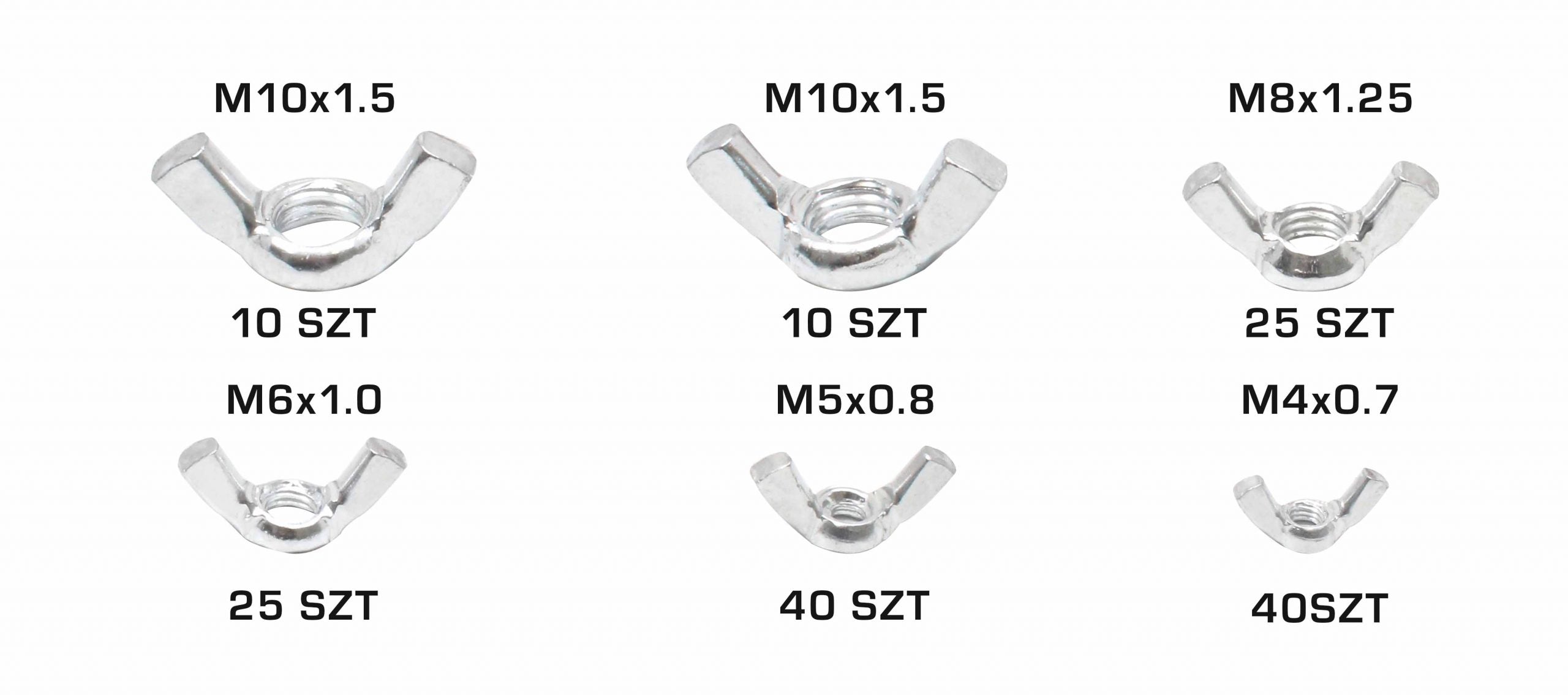 Σετ Παξιμάδια Πεταλούδες M4-M10 150Τμχ