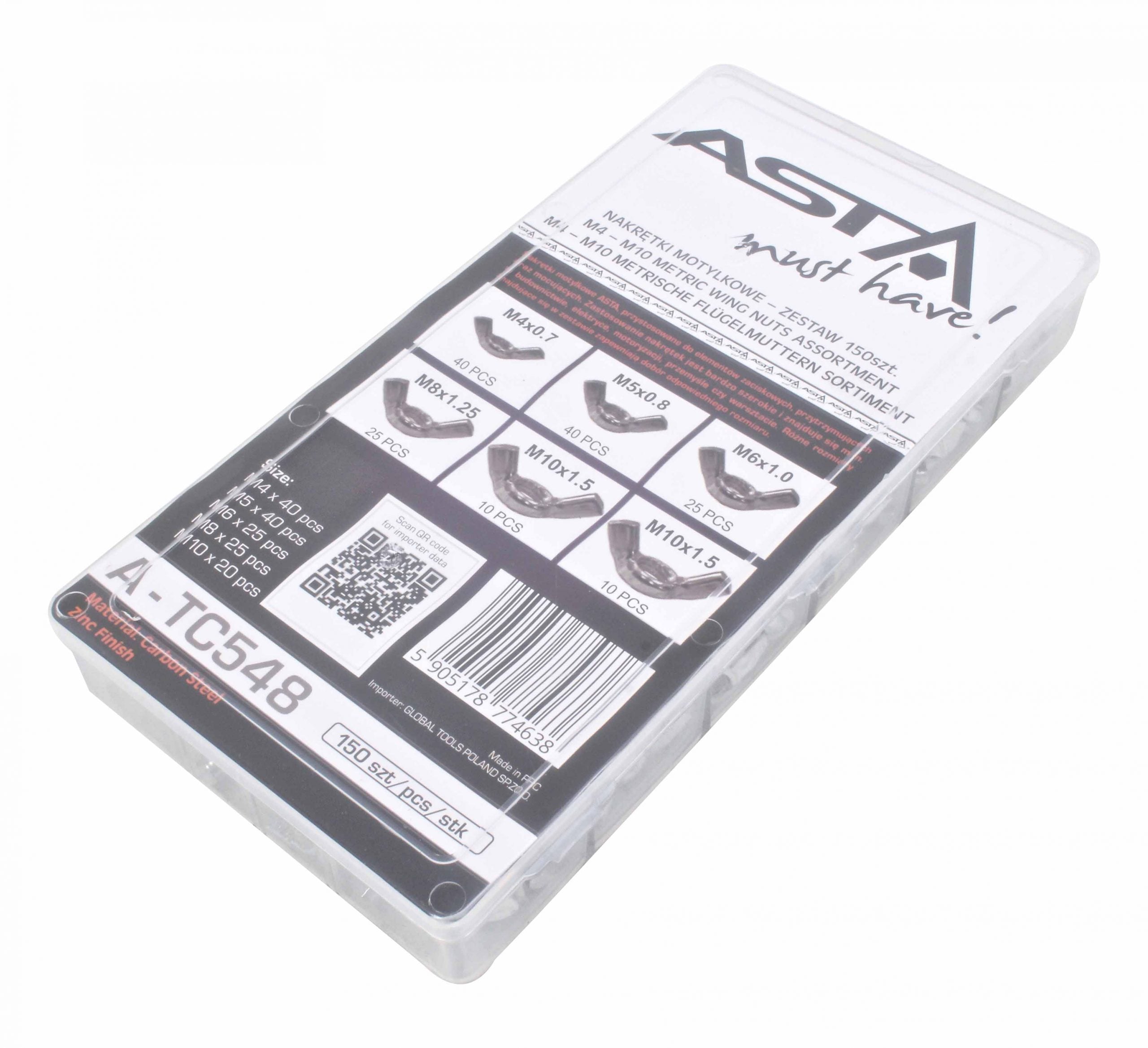 Σετ Παξιμάδια Πεταλούδες M4-M10 150Τμχ