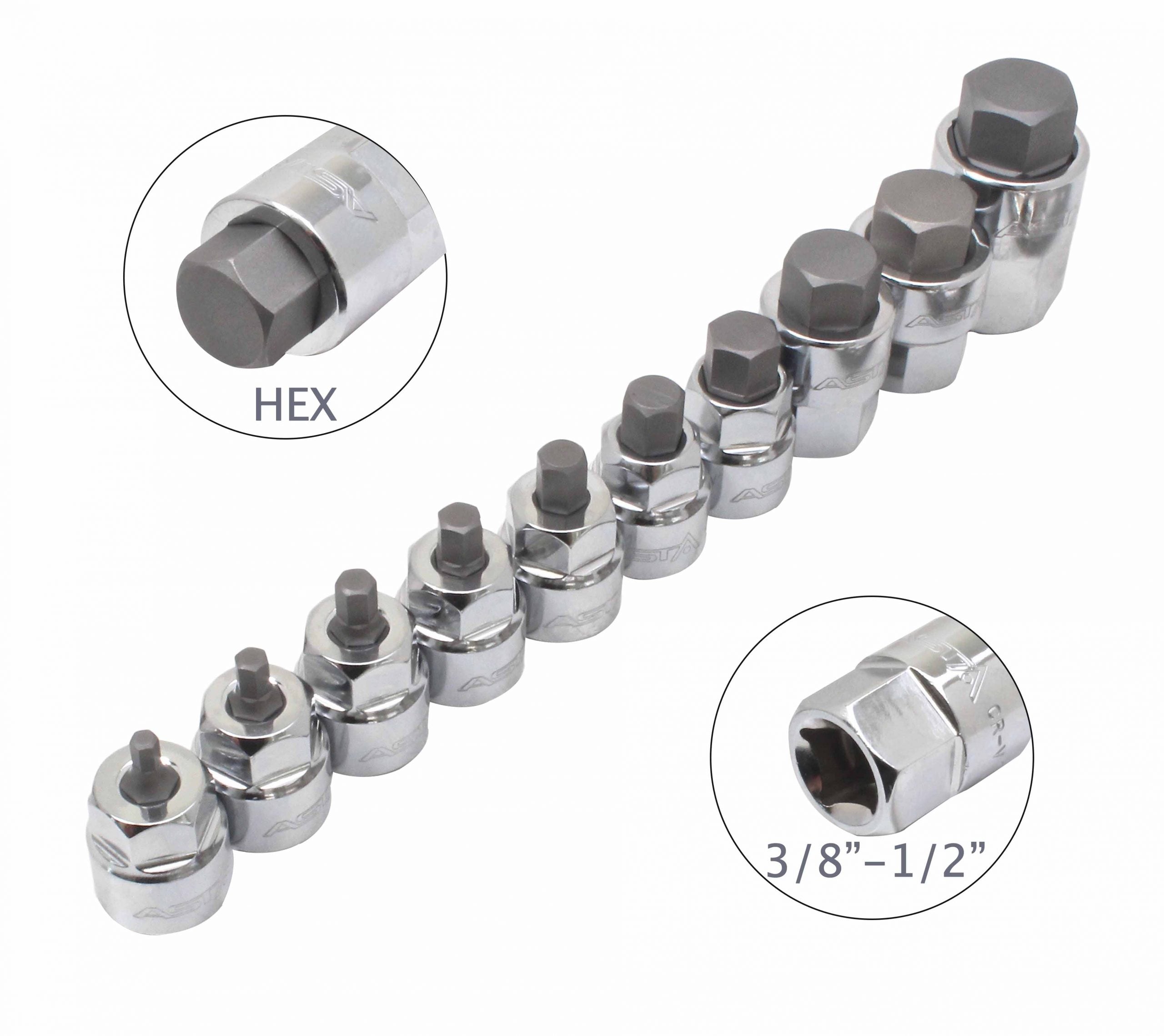 Σετ Καρυδάκια Εξάγωνα Άλλεν-Allen 1/4"-3/8" 10Τμχ