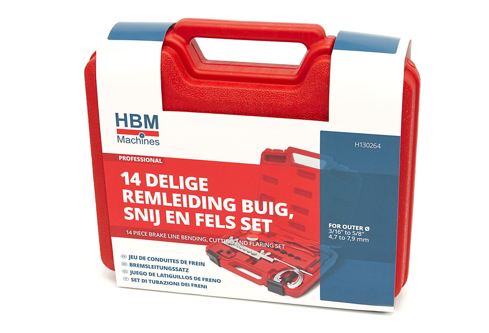 Σετ Διαμόρφωσης Σωλήνων Φρένων Με Κόφτη, 14 Τεμαχίων, Hbm