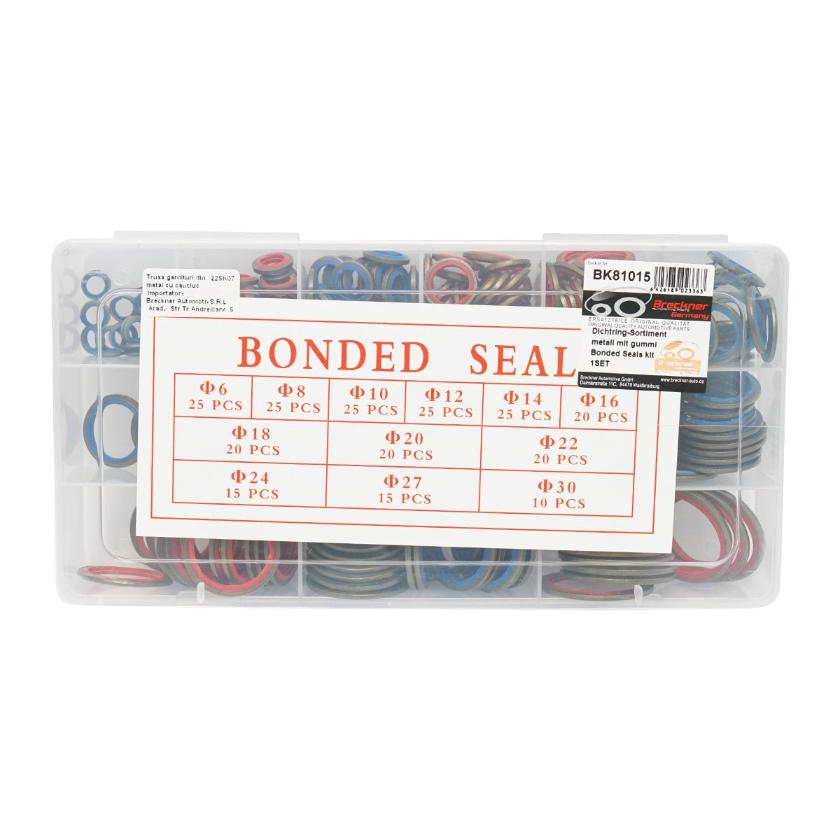 Σετ Ροδελεσ Ταπασ Λαδιου Μεταλλικεσ Με Καουτσουκ 245Τμχ