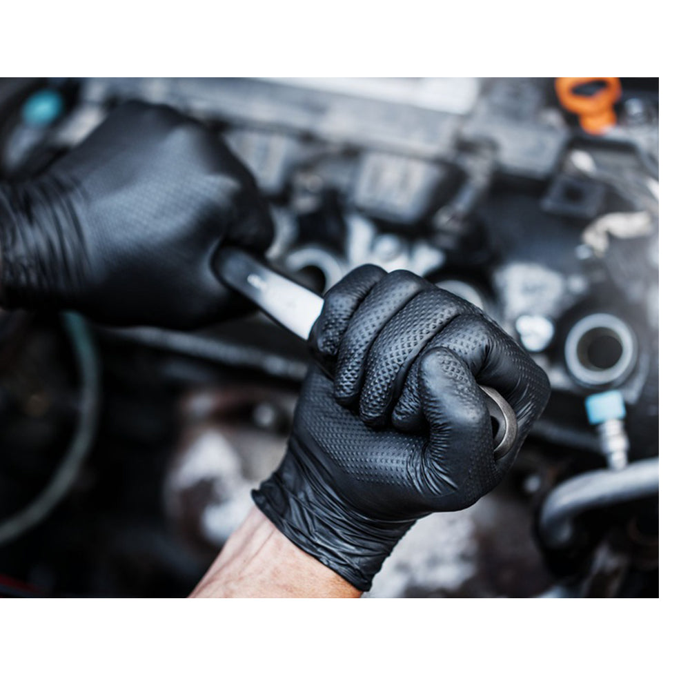 Γαντια Νιτριλιου Mercator Gogrip Premium L Σετ 50 Τmx Μαυρο