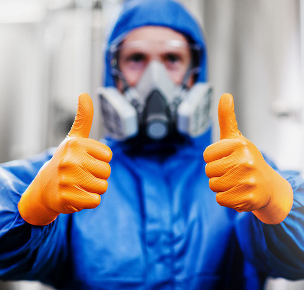 Γαντια Νιτριλιου Mercator Gogrip L Πορτοκαλι 50Τmx