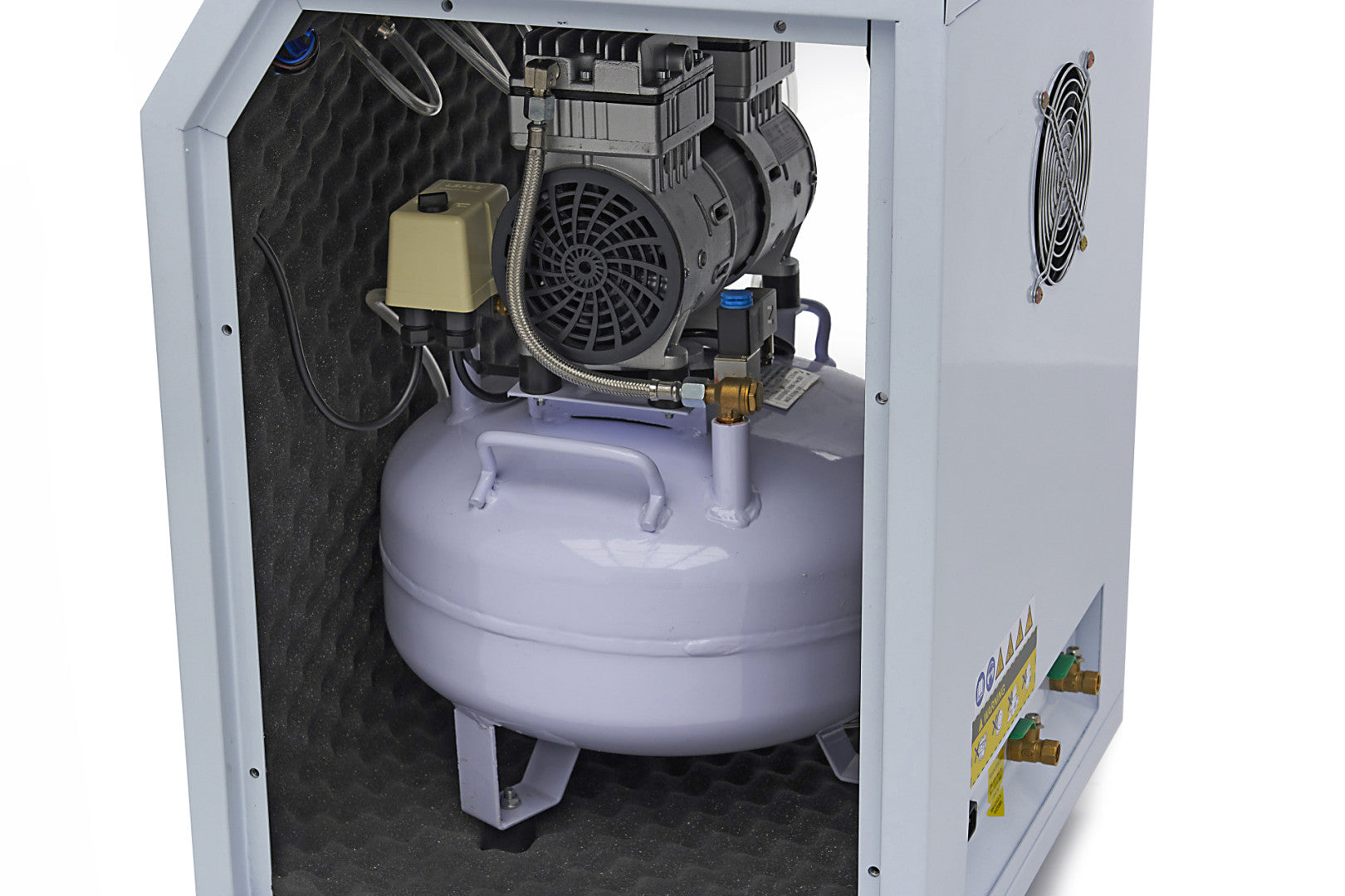 Αθόρυβος Αεροσυμπιεστής Με Μειωμένο Θόρυβο 50 Λίτρων Σε Ηχομονωμένο Περίβλημα 1500W Hbm Machines Ολλανδία