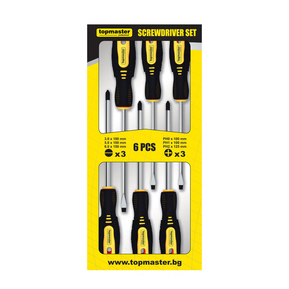 Topmaster Σετ Κατσαβίδια 6 Cr-V