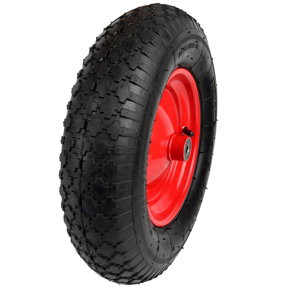 Ροδα Καροτσιου 4.00-8/2Pr Με Κοκκινη Ζαντα