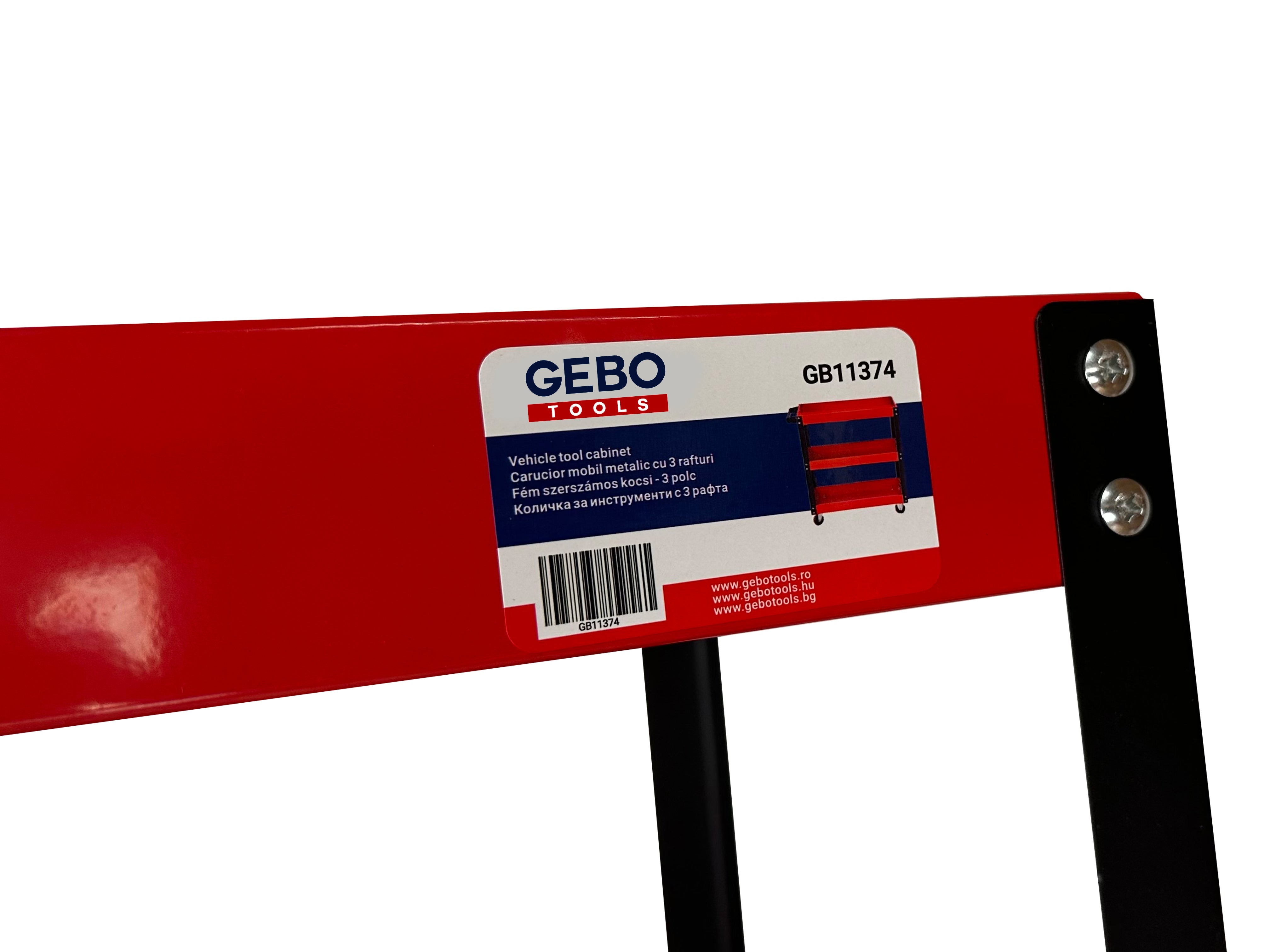 Εργαλειοφόρος Τροχήλατος Ανοιχτού Τύπου με 3 Ράφια GEBO TOOLS