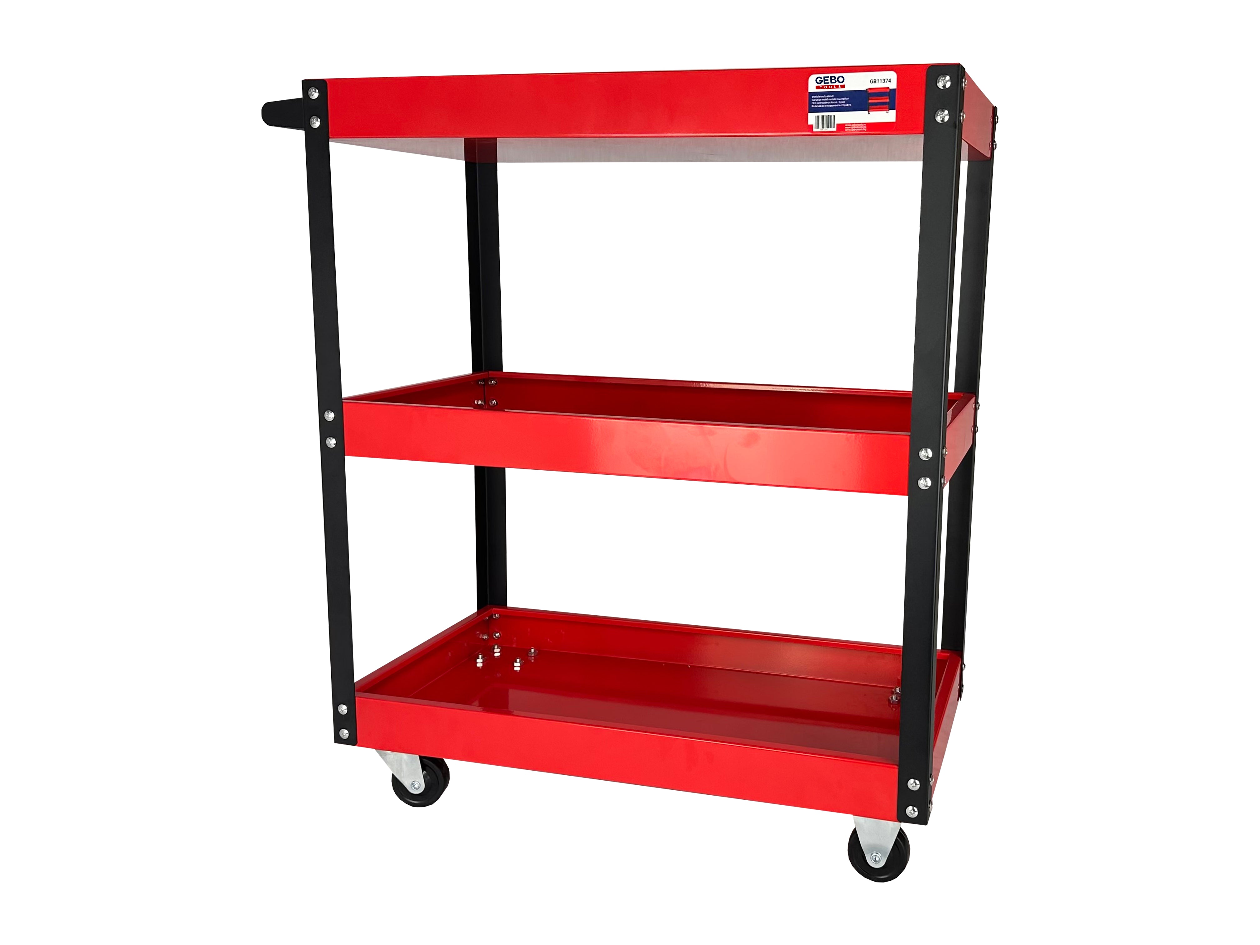 Εργαλειοφόρος Τροχήλατος Ανοιχτού Τύπου με 3 Ράφια GEBO TOOLS