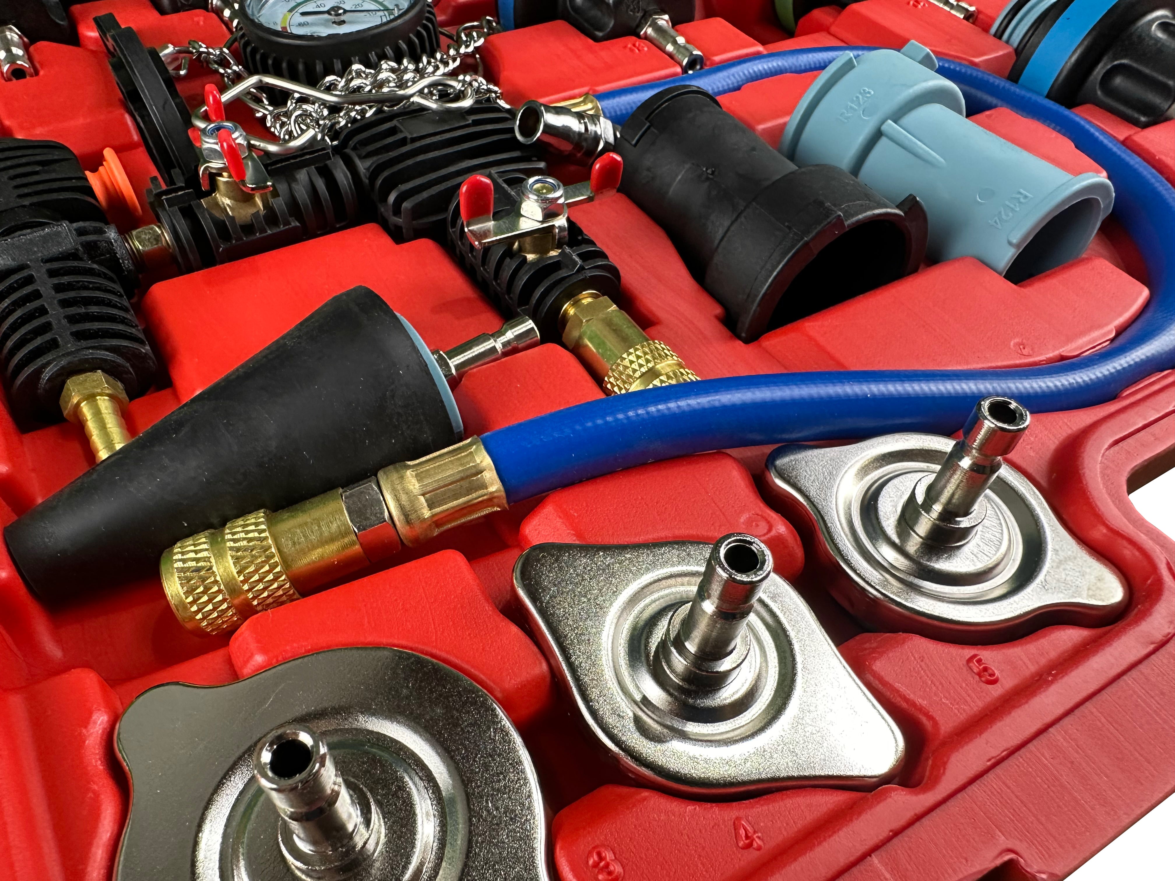 Κιτ Ελέγχου Στεγανότητας Κυκλώματος Ψύξης 28 Τμχ GEBO TOOLS