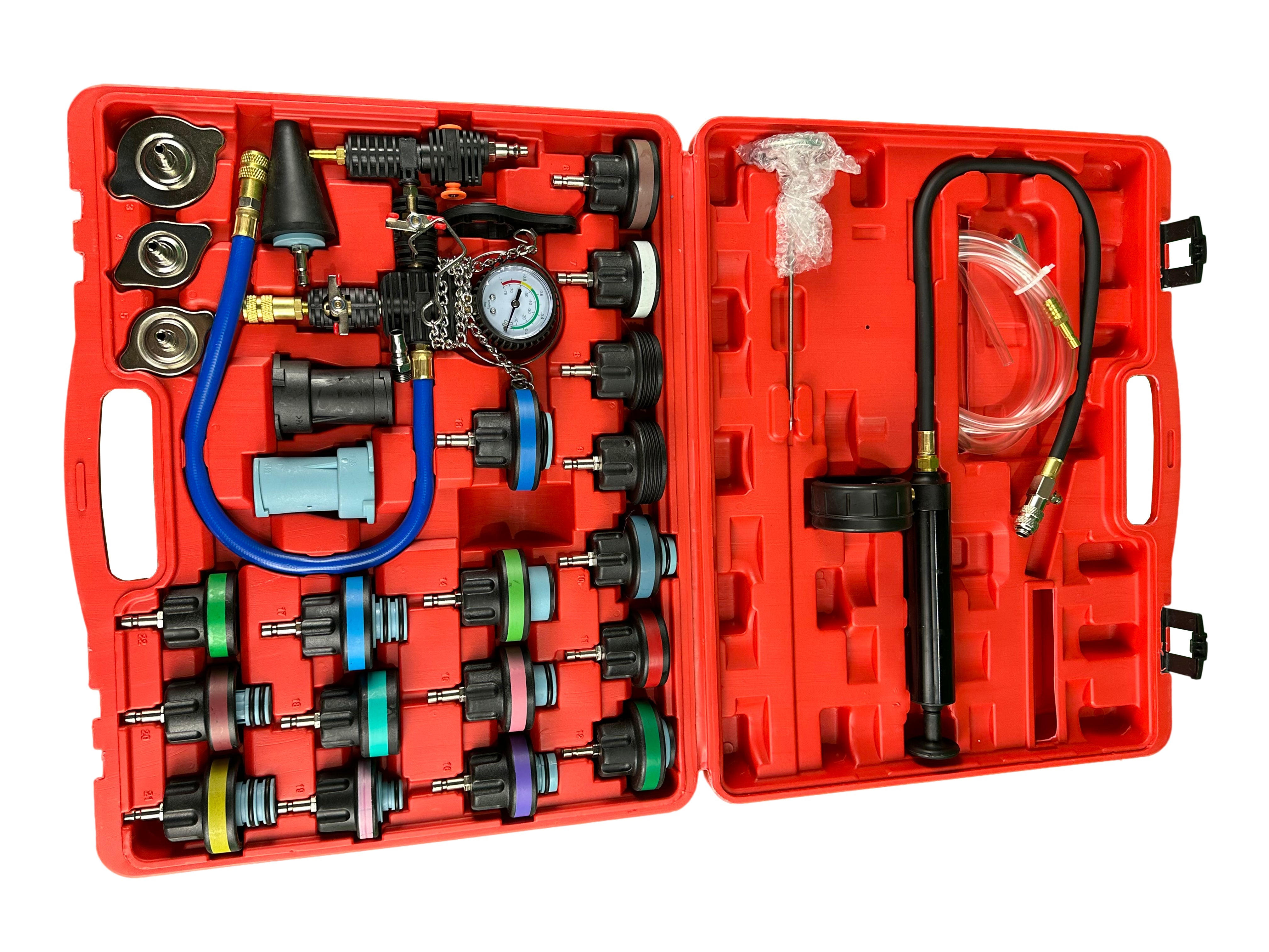 Κιτ Ελέγχου Στεγανότητας Κυκλώματος Ψύξης 28 Τμχ GEBO TOOLS