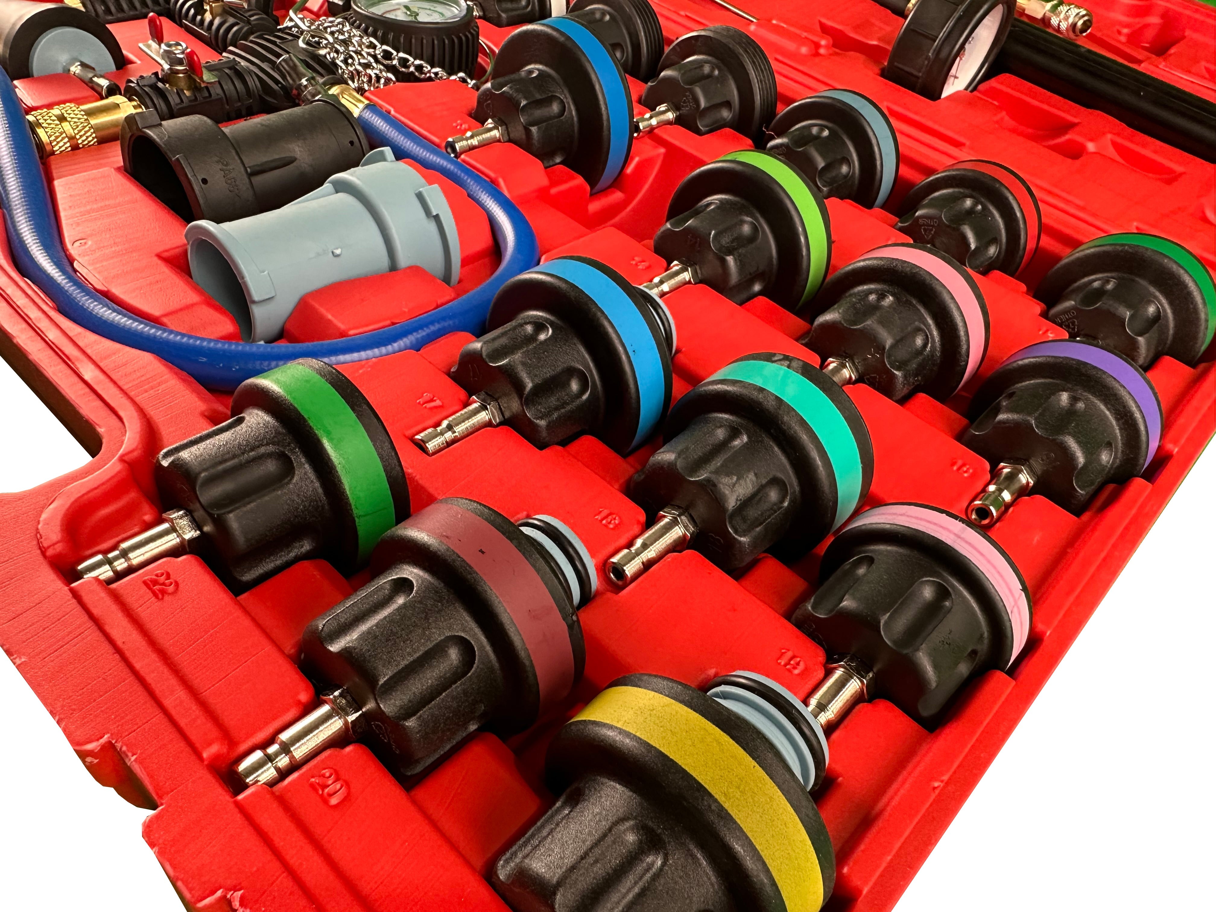 Κιτ Ελέγχου Στεγανότητας Κυκλώματος Ψύξης 28 Τμχ GEBO TOOLS