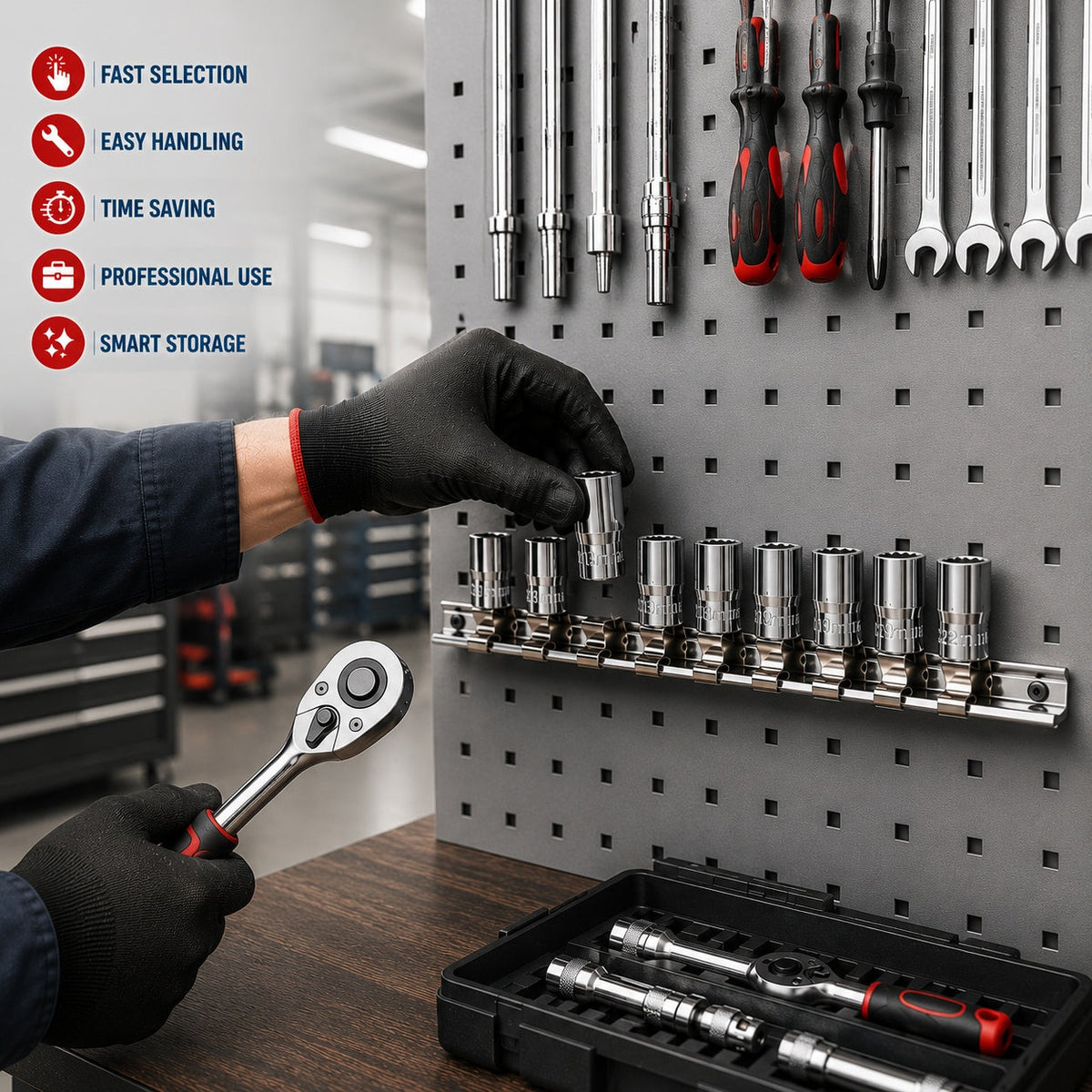 Μεταλλική Βάση-Θήκη Για Καρυδάκια 1/2" GEBO TOOLS