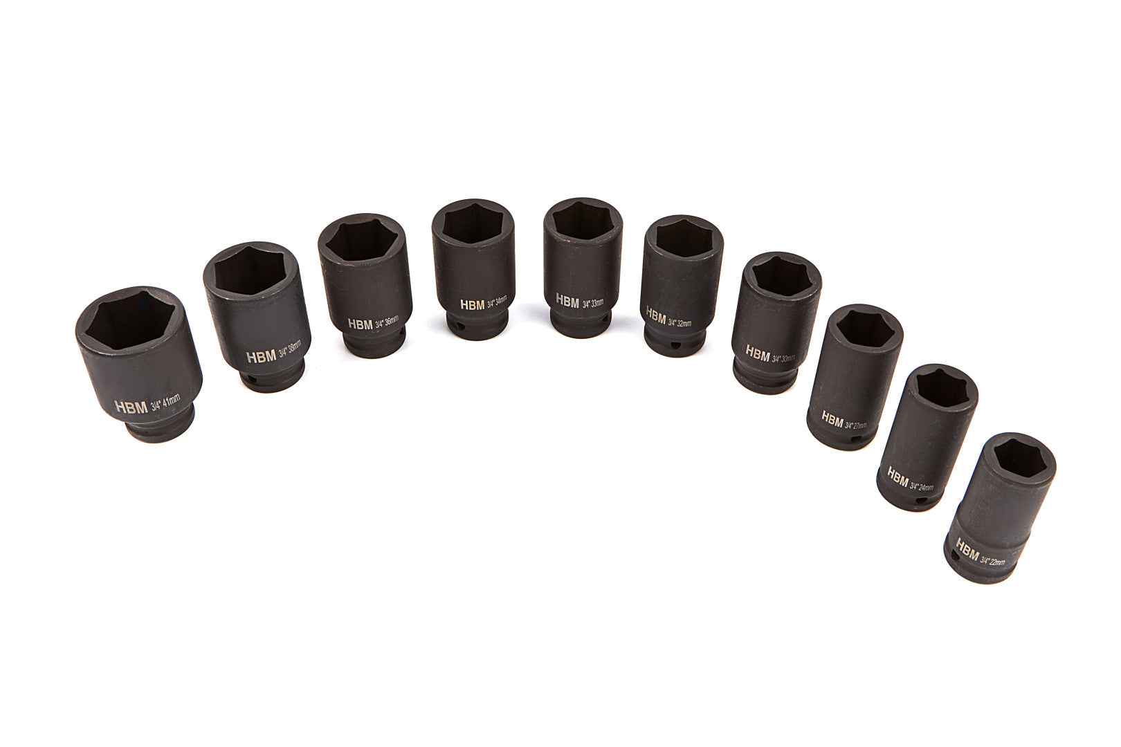Σετ Μακριά Κρουστικά Καρυδάκια 3/4'' 22-41Mm, 10 Τεμάχια