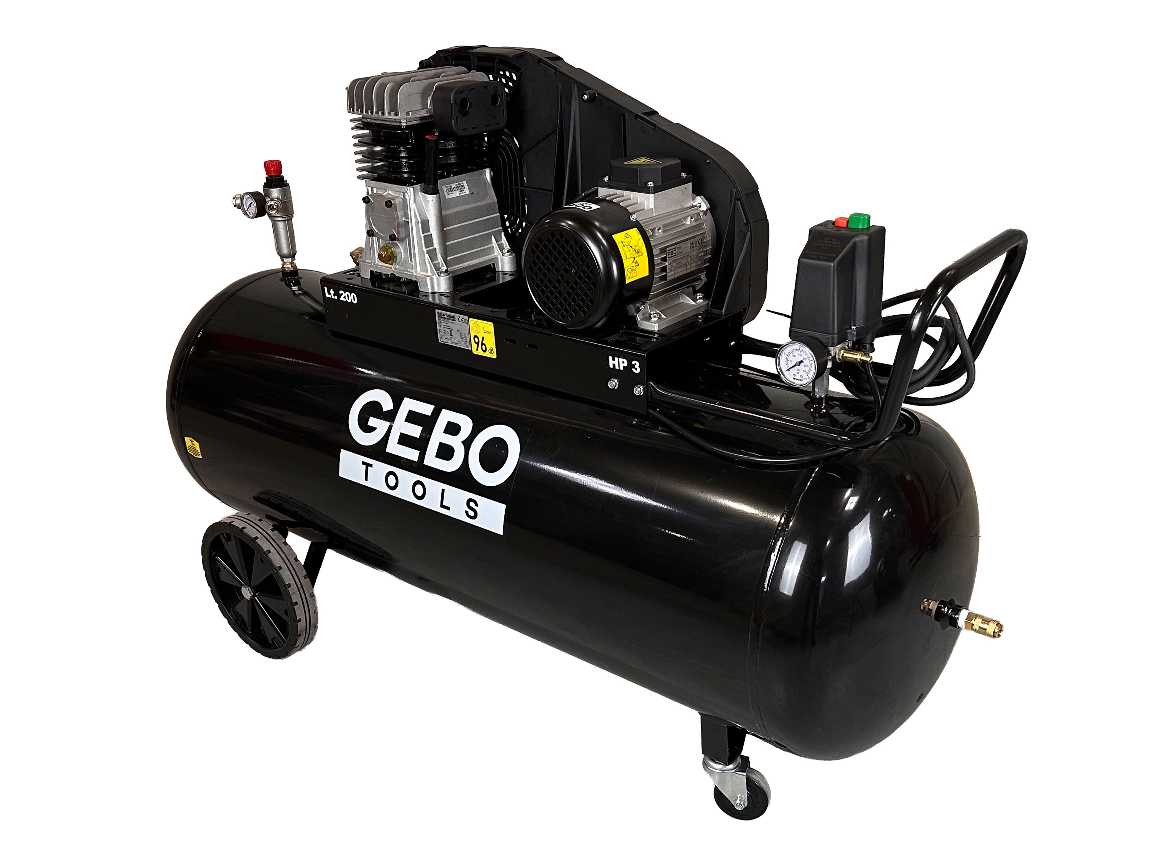 Κομπρεσέρ Αέρος-Αεροσυμπιεστής 200L 3Hp 400V GEBO TOOLS