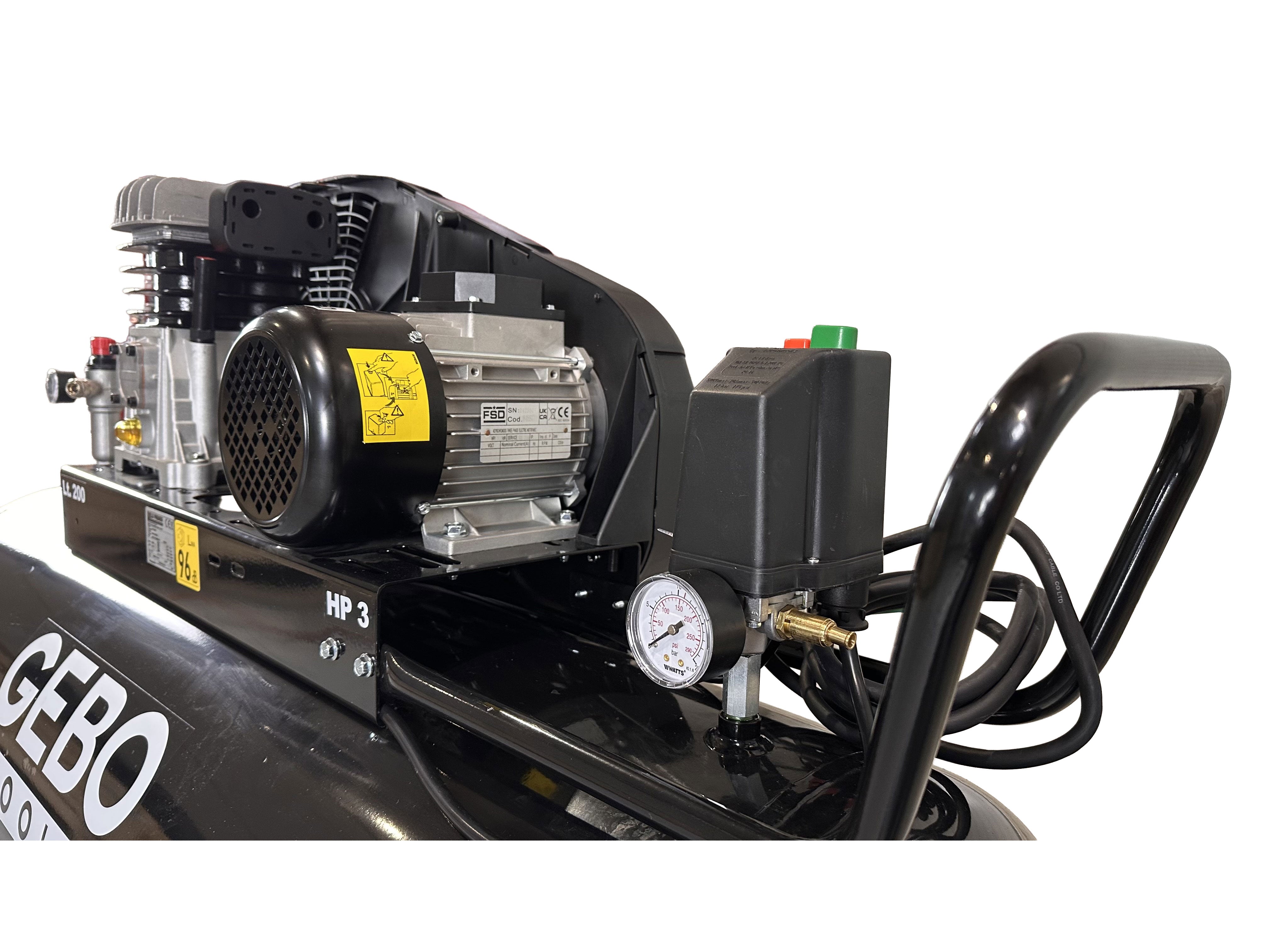 Κομπρεσέρ Αέρος-Αεροσυμπιεστής 200L 3Hp 400V GEBO TOOLS