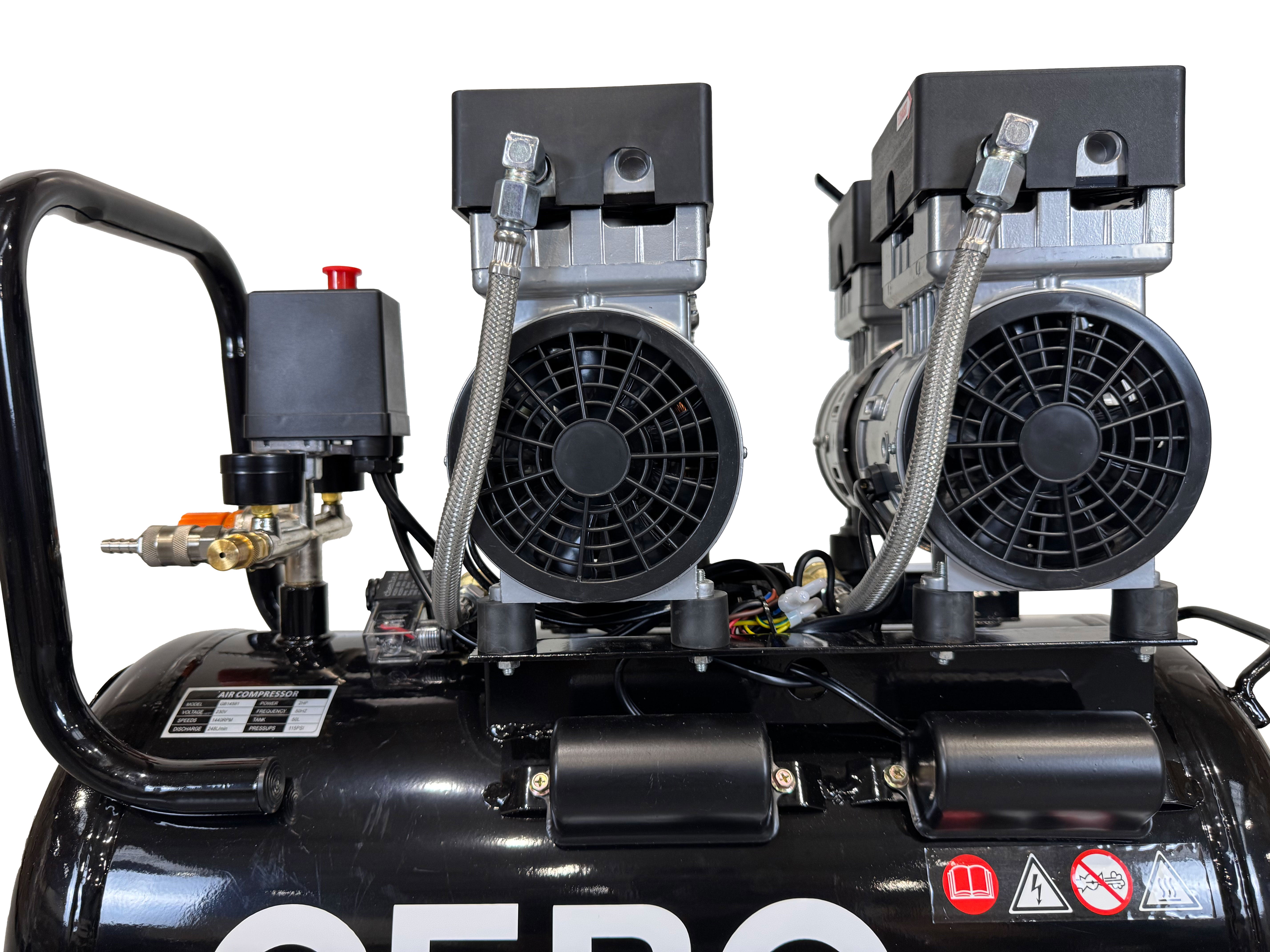 Αθόρυβος Συμπιεστής Χωρίς Λάδι 50L GEBO TOOLS