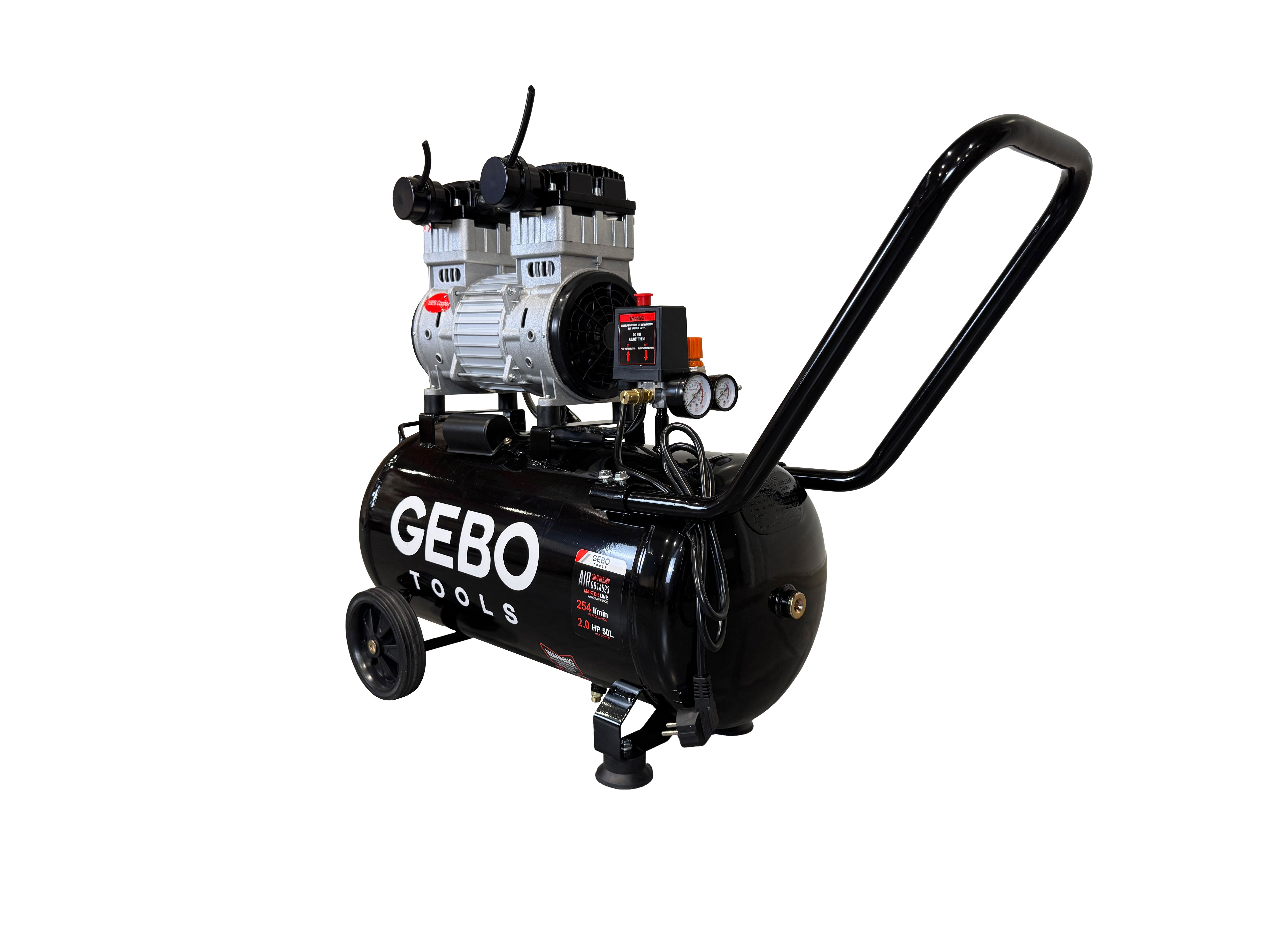 Αθόρυβος Συμπιεστής 50L 2HP GEBO TOOLS
