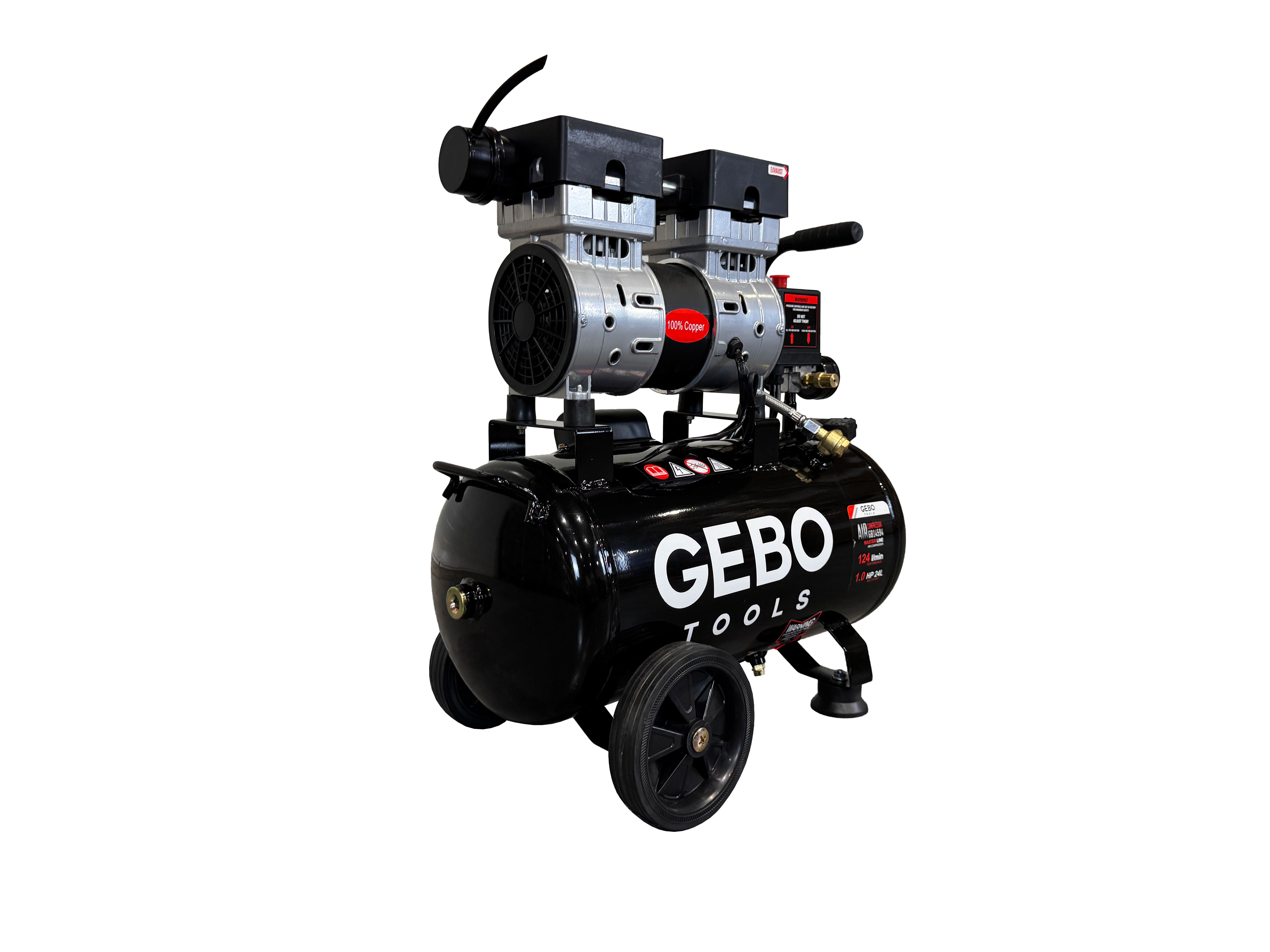 Αθόρυβος Συμπιεστής Χωρίς Λάδι 24L GEBO TOOLS