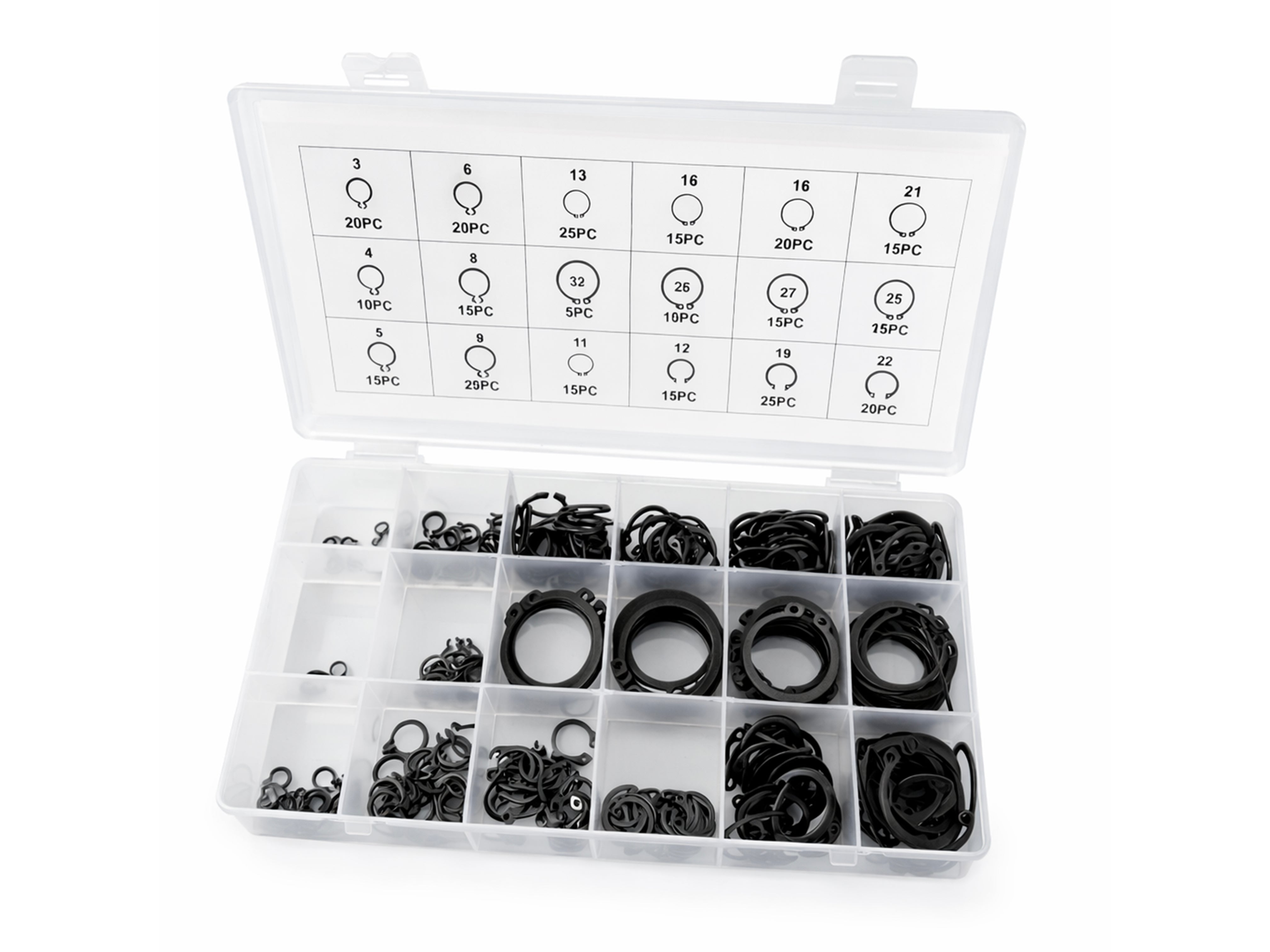 Σετ Εξωτερικές Ασφάλειες Seeger 300Τμχ GEBO TOOLS