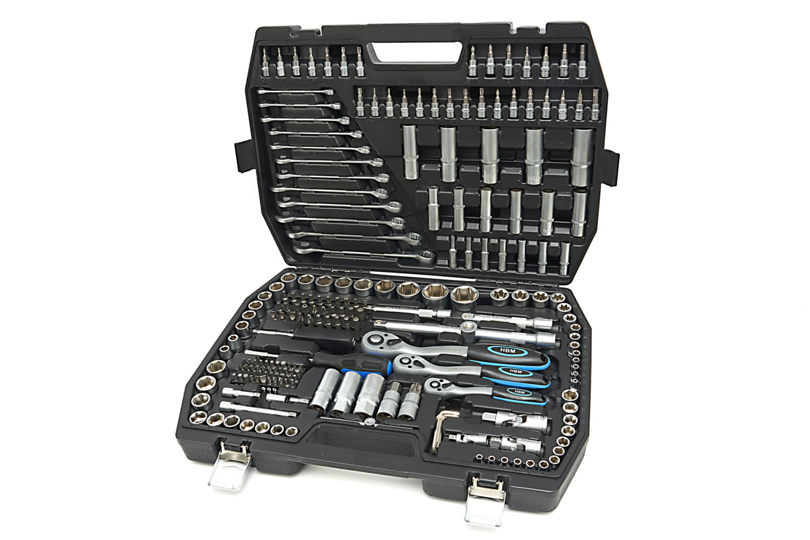 Hbm Εργαλειοθηκη Καστανιεσ Και Καρυδακια 1/2" 3/8" 1/4" Σετ 216Τμχ