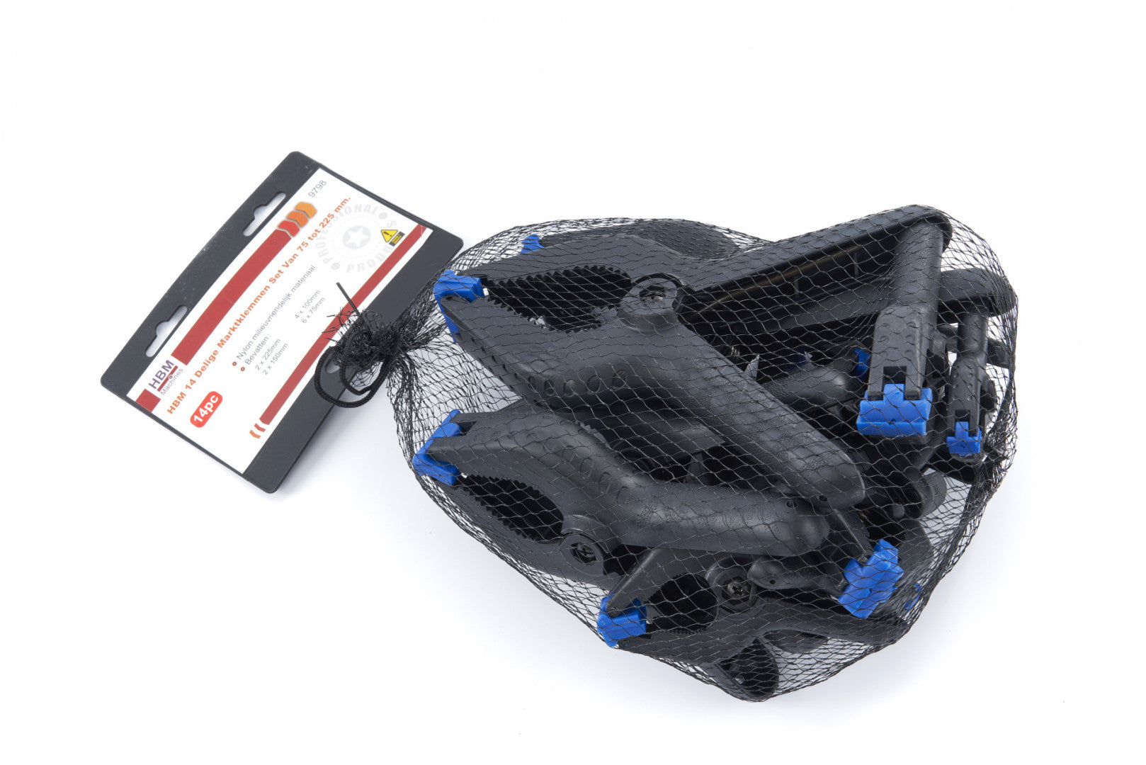 Σετ Σφιγκτήρες Συγκράτησης Μέγγενης Με Ελατήριο 75 - 225Mm 14 Τεμάχια