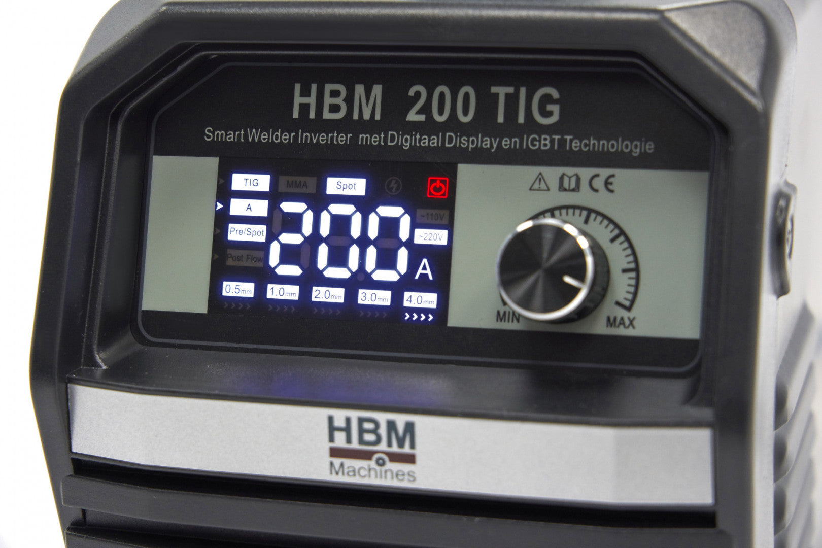 Συγκολλητικο Μηχανημα Inverter Με Ψηφιακη Οθονη Tig Igbt 200Max Hbm
