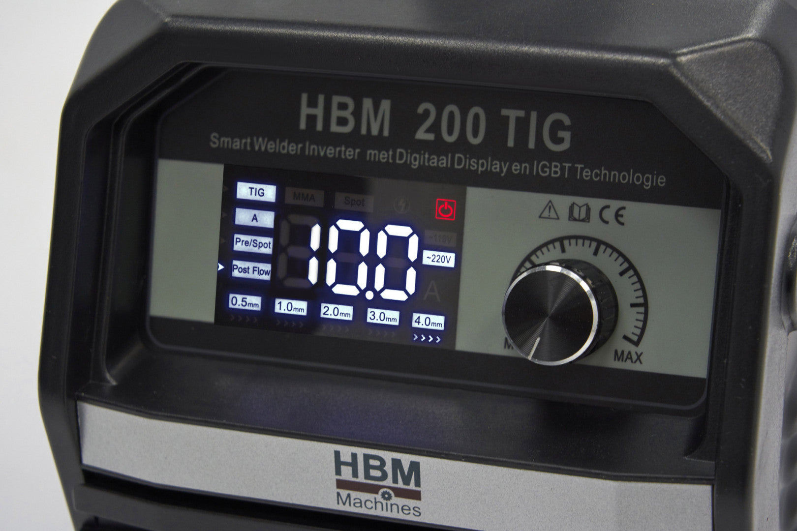 Συγκολλητικο Μηχανημα Inverter Με Ψηφιακη Οθονη Tig Igbt 200Max Hbm
