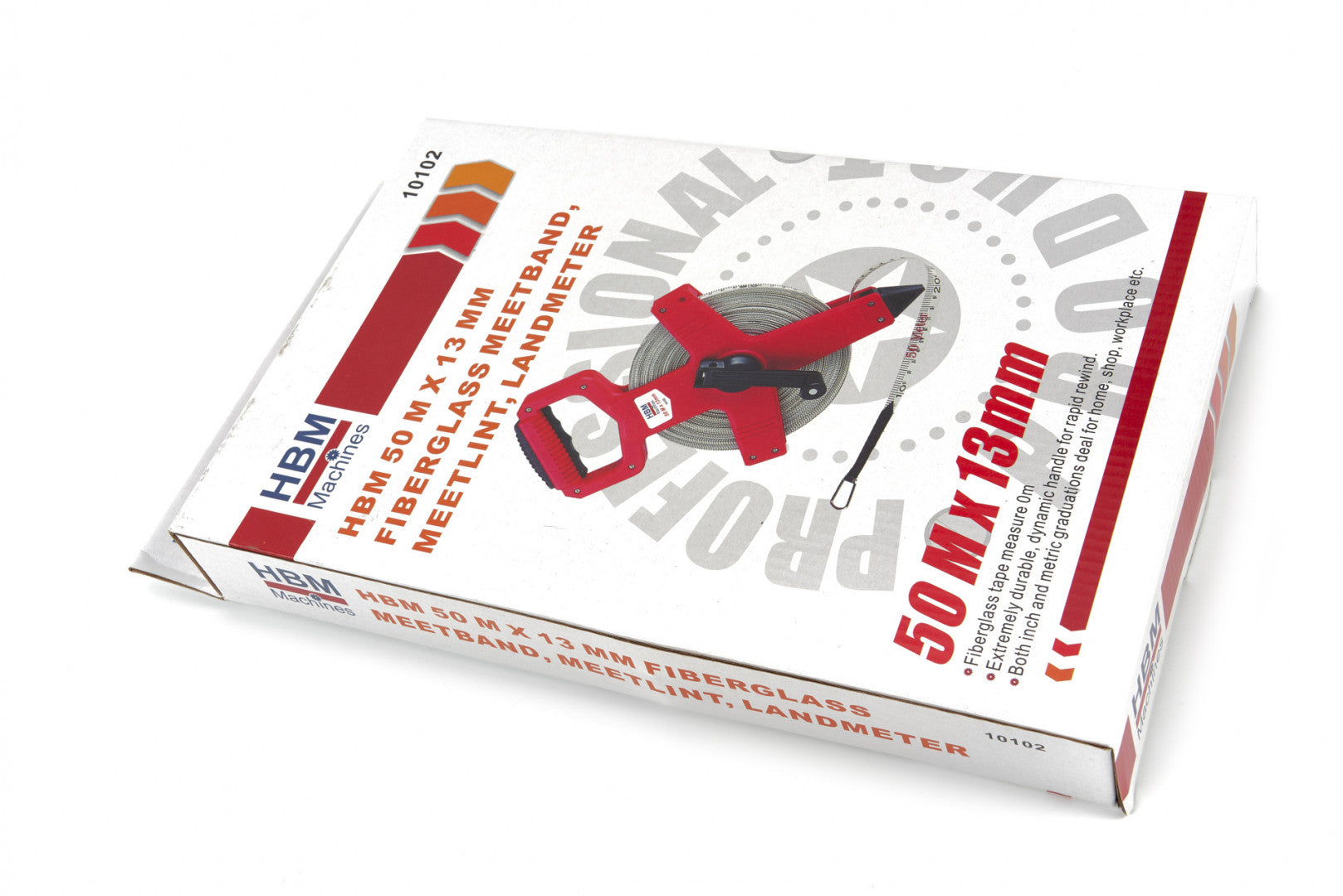 Ηβμ Μετροταινια Fiberglass Για Τοπογραφικη Μετρηση 50Μ Χ 13Μμ