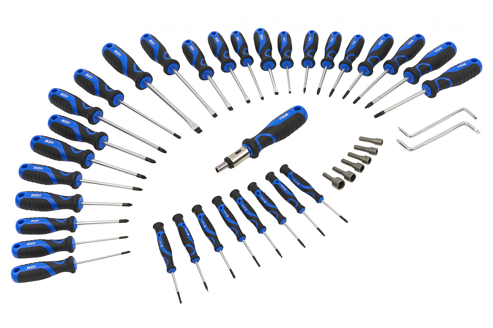 Hbm Κατσαβιδια Με Μυτεσ Σε Σταντ Σετ 100Τμχ