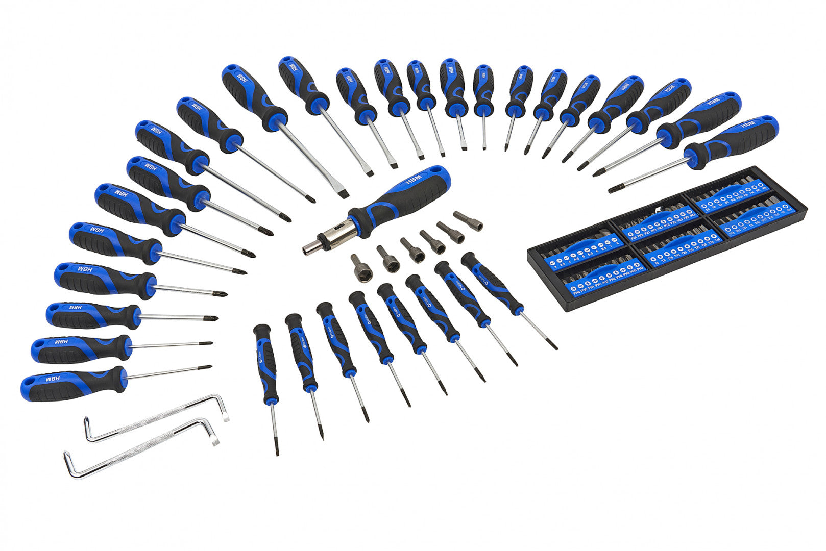 Hbm Κατσαβιδια Με Μυτεσ Σε Σταντ Σετ 100Τμχ