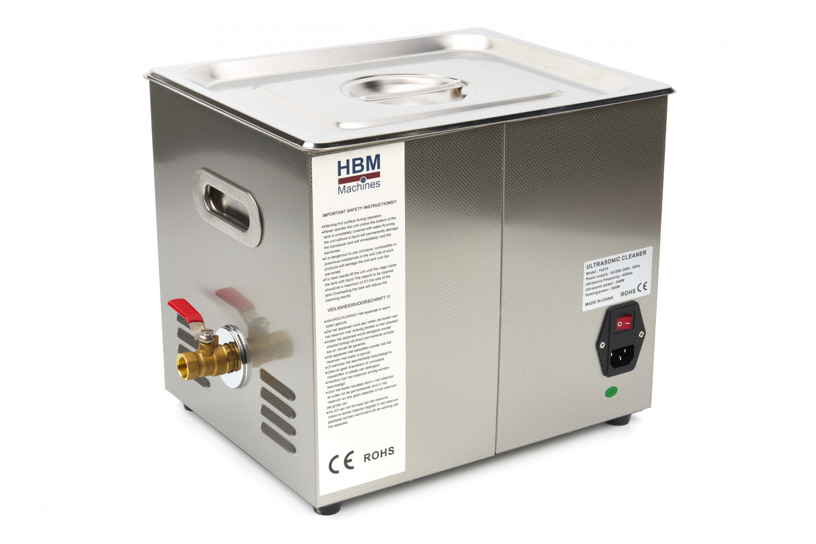 Συσκευή Καθαρισμού Με Υπερήχους 10L, Hbm