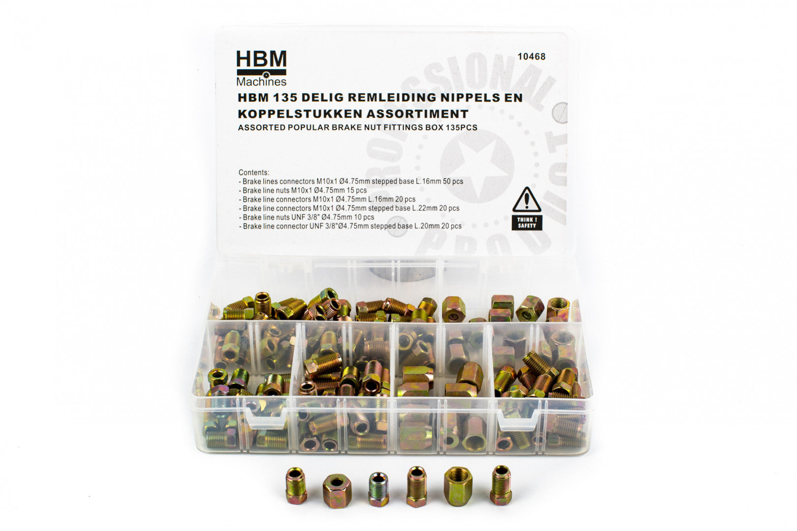 Σετ 135 Συνδεσμων Και Ρακορ Για Σωληνεσ Φρενων Hbm