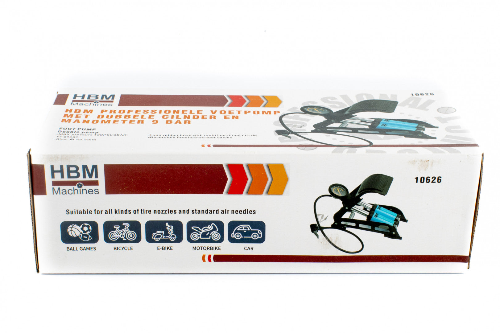 Ποδοκίνητη Αντλία Με Διπλό Κύλινδρο Για Φούσκωμα Τροχών 8 Bar Hbm