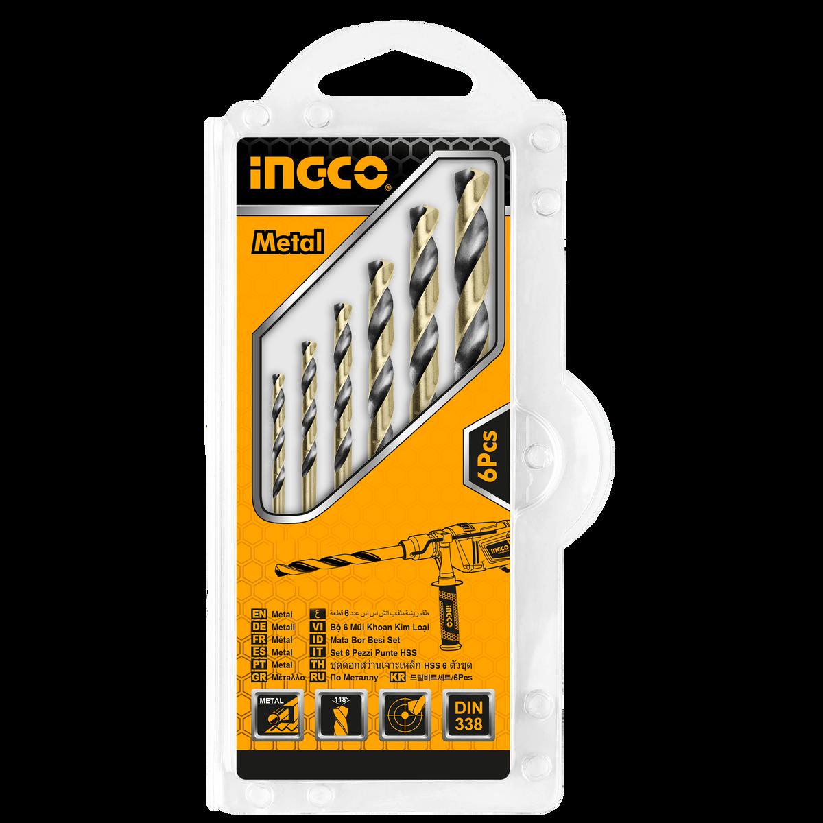 Σετ Τρυπάνια HSS 2-8mm x 49-117mm 6 Τμχ INGCO