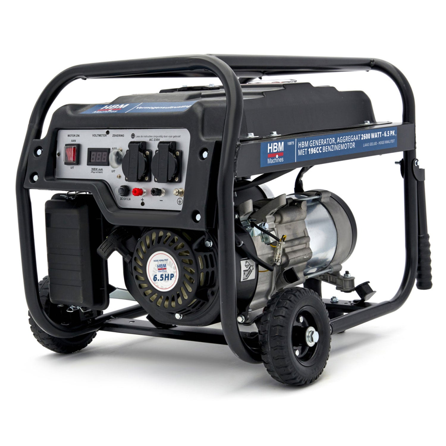 Ηλεκτρική Γεννήτρια Με Βενζινοκινητήρα 196Cc 6.5Cp 2800W Hbm