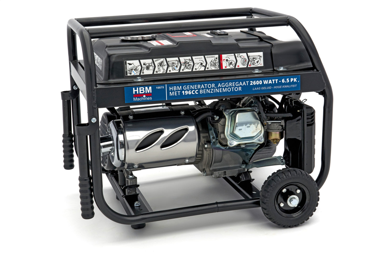 Ηλεκτρική Γεννήτρια Με Βενζινοκινητήρα 196Cc 6.5Cp 2800W Hbm