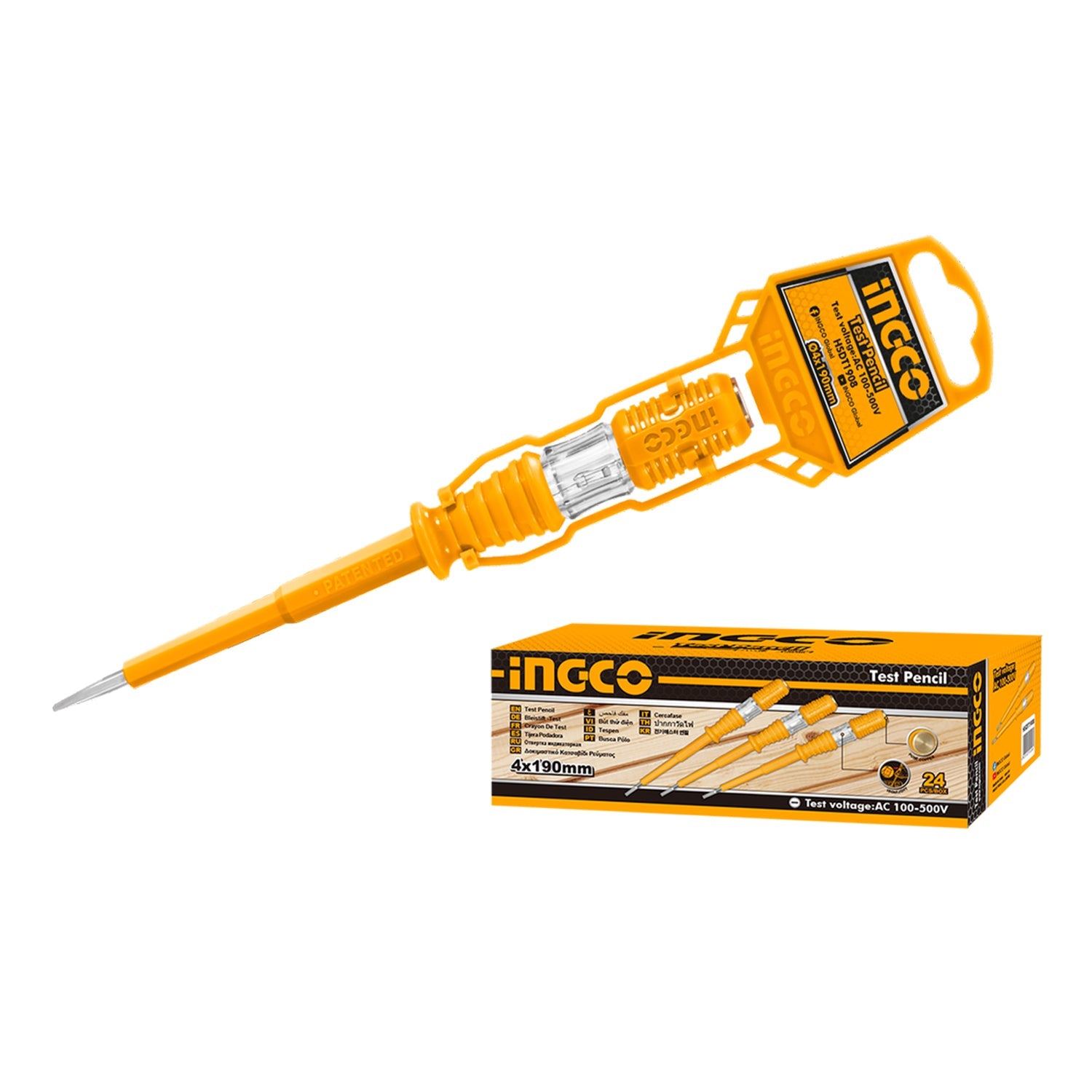 Δοκιμαστικό Κατσαβίδι Τάσης 100-500V Ingco