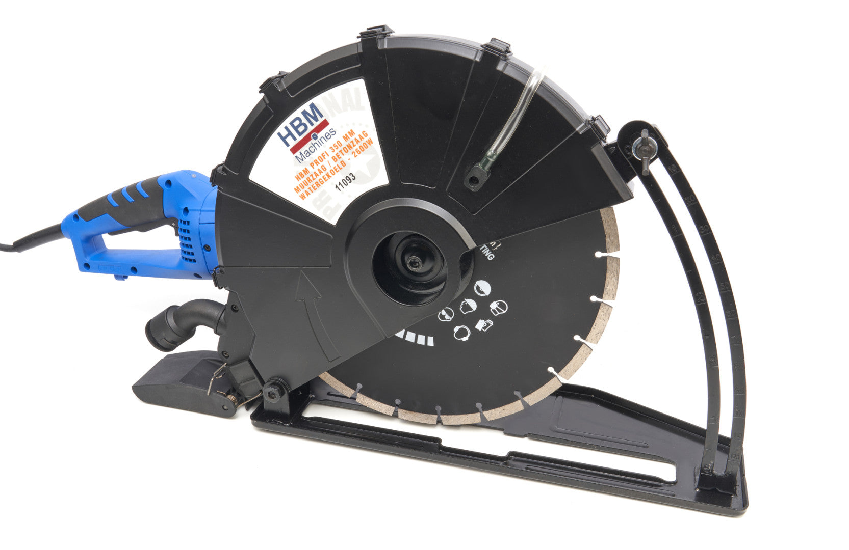 Ηλεκτρικό Κυκλικό Πριόνι Για Σκυρόδεμα Με Ψύξη Νερού 2600W 350Mm Hbm