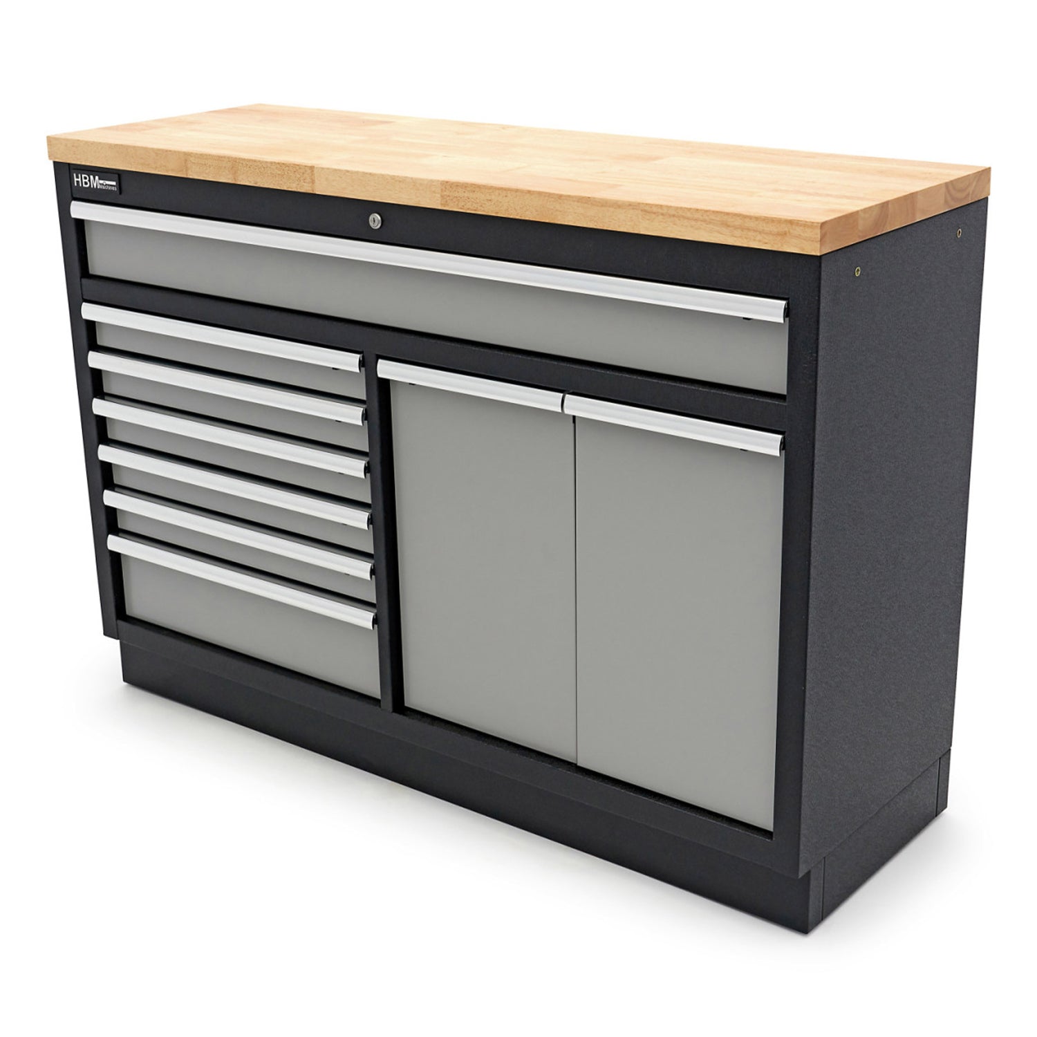 Επαγγελματικό Ερμάριο Εργαλείων Με Πάγκο Εργασίας 136Cm Και 9 Συρτάρια Hbm
