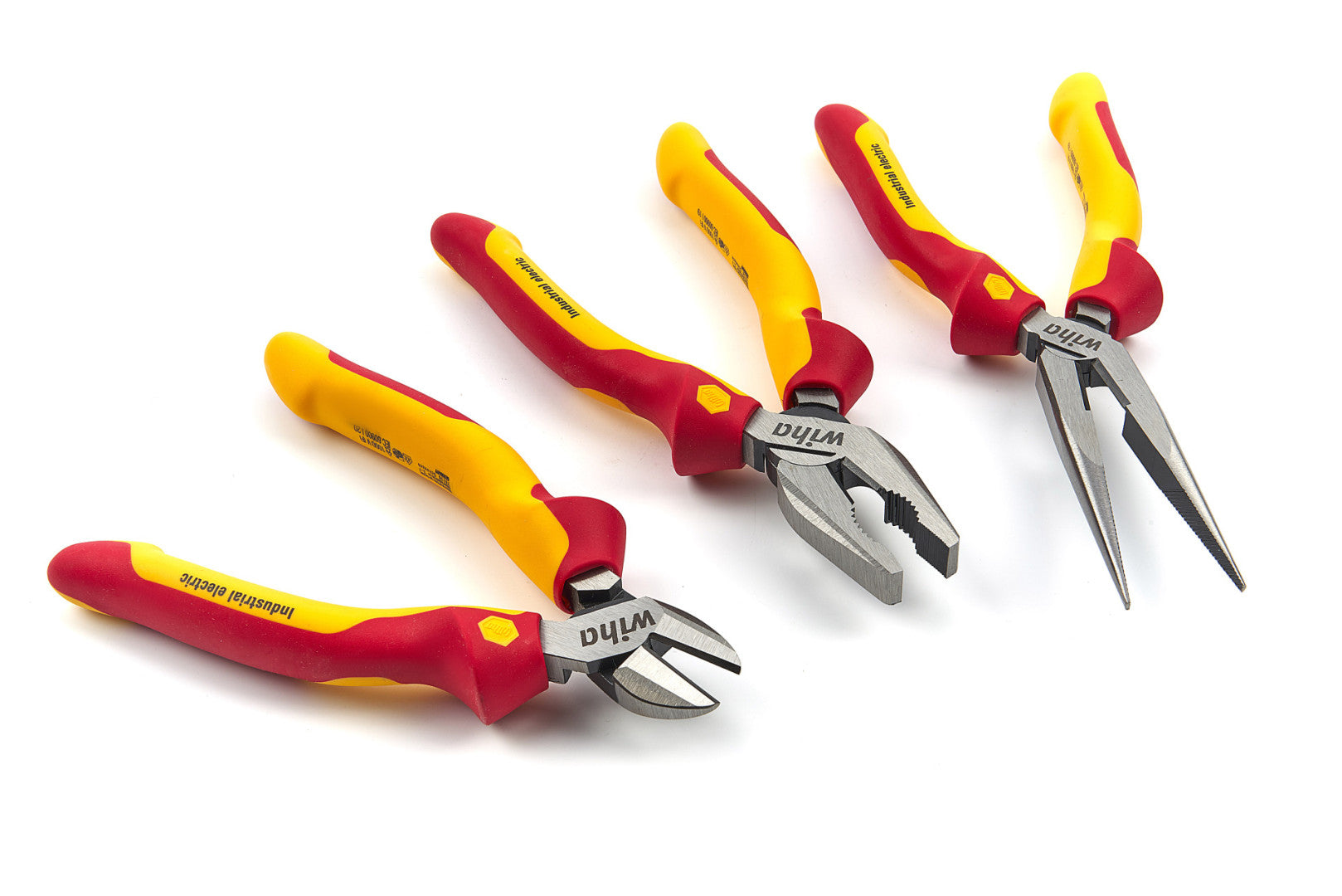 Σετ 3 Μονωμενεσ Πενσεσ Με Προστασια Για Ηλεκτρολογουσ Vde Wiha