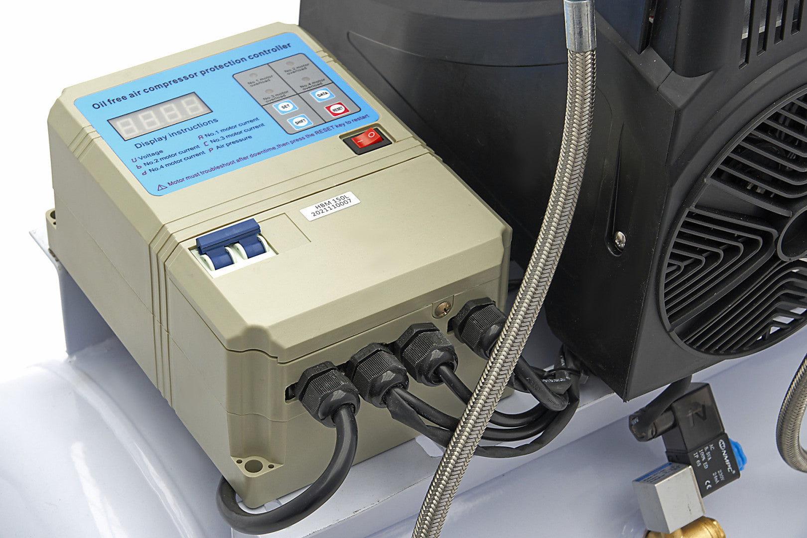 Αεροσυμπιεστησ Χαμηλου Θορυβου Χωρισ Λαδι 150L 10 Bar Hbm