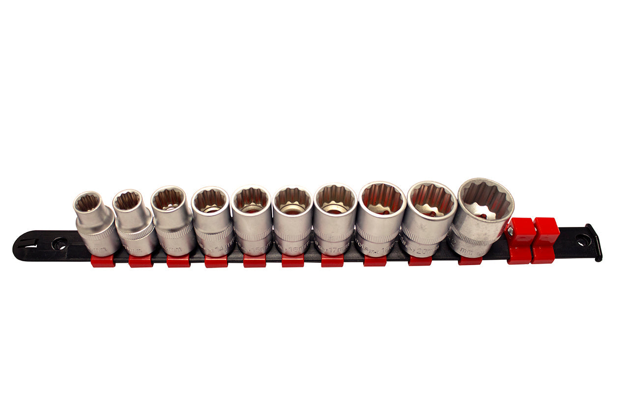 Kroftools Καρυδάκια Πολύσφηνα Μακριά Με Καρέ Υποδοχής 1/2" Σετ 10Τμχ