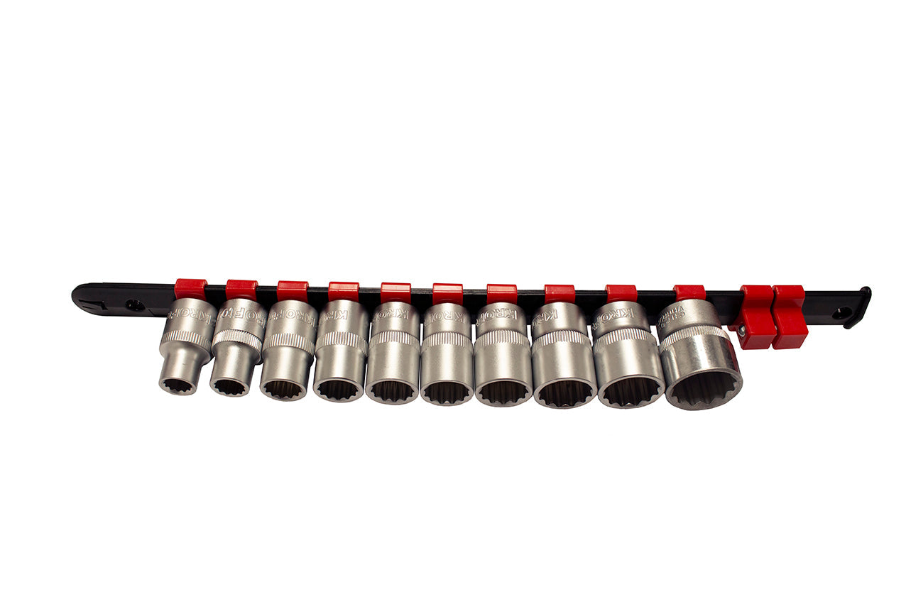 Kroftools Καρυδάκια Πολύσφηνα Μακριά Με Καρέ Υποδοχής 1/2" Σετ 10Τμχ