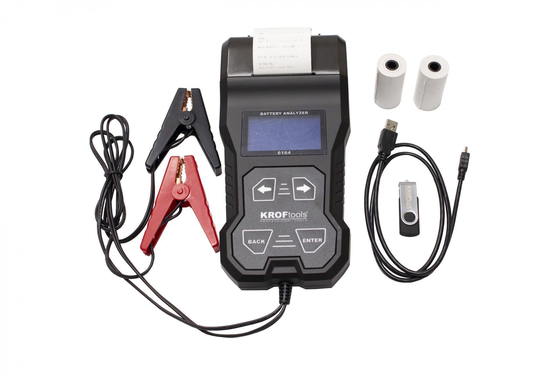 Διαγνωστικο Μπαταριασ Αυτοκινητου Με Εκτυπωτη 6-12V 12-24V Kroftools