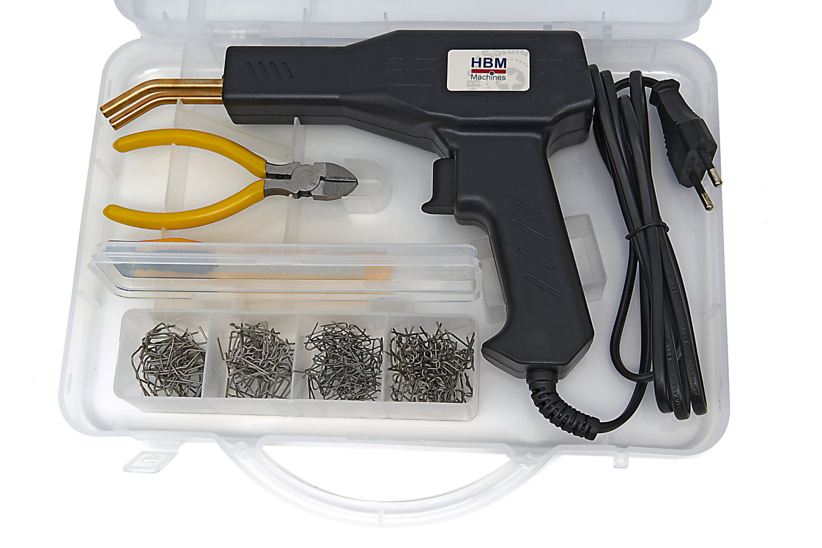 Πιστόλι Συγκόλλησης Και Επισκευής Πλαστικών, 43W, Με 200 Συνδετήρες, Hbm