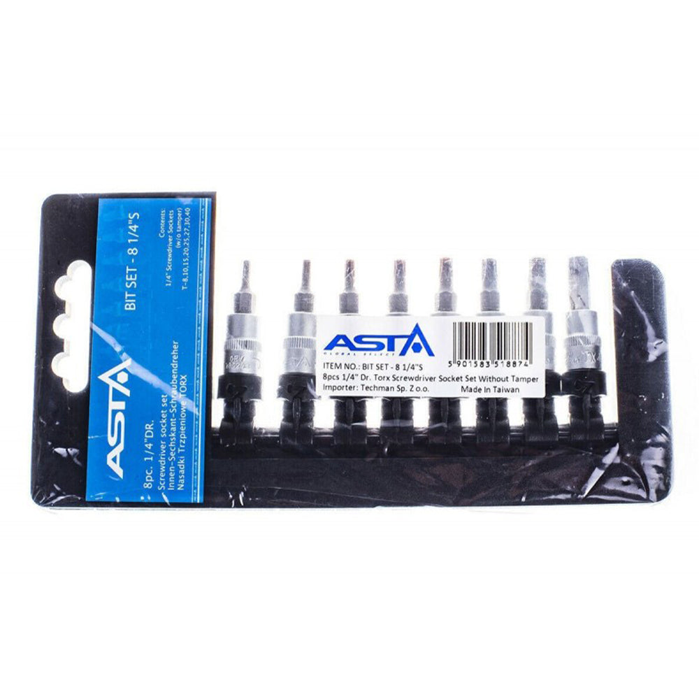 Σετ Μπιτ Torx 1/4, T8-T40, 8 Τεμαχίων